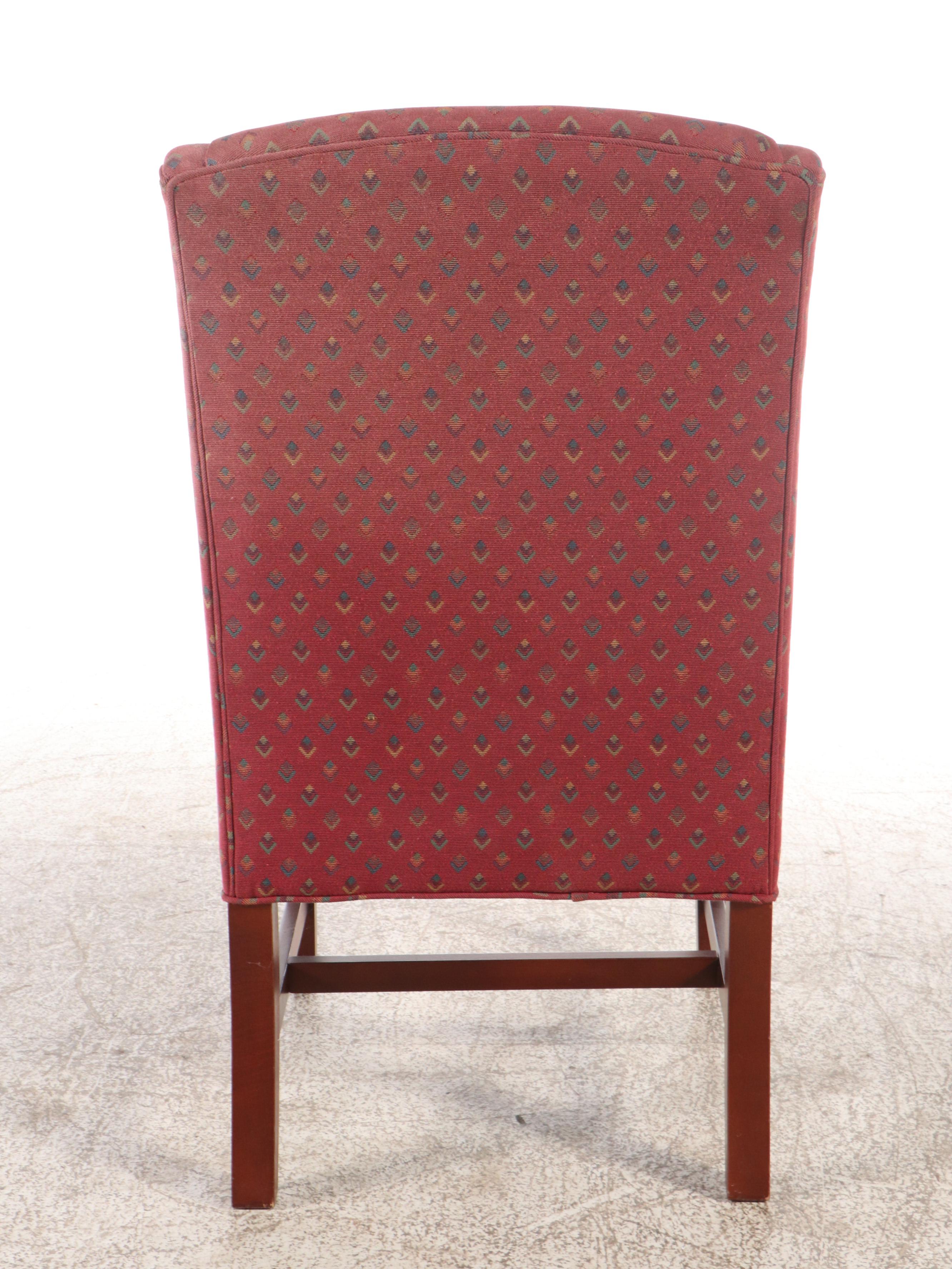 Set of Four Johnston Benchworks Federal Style Narrow Wingback Chairs