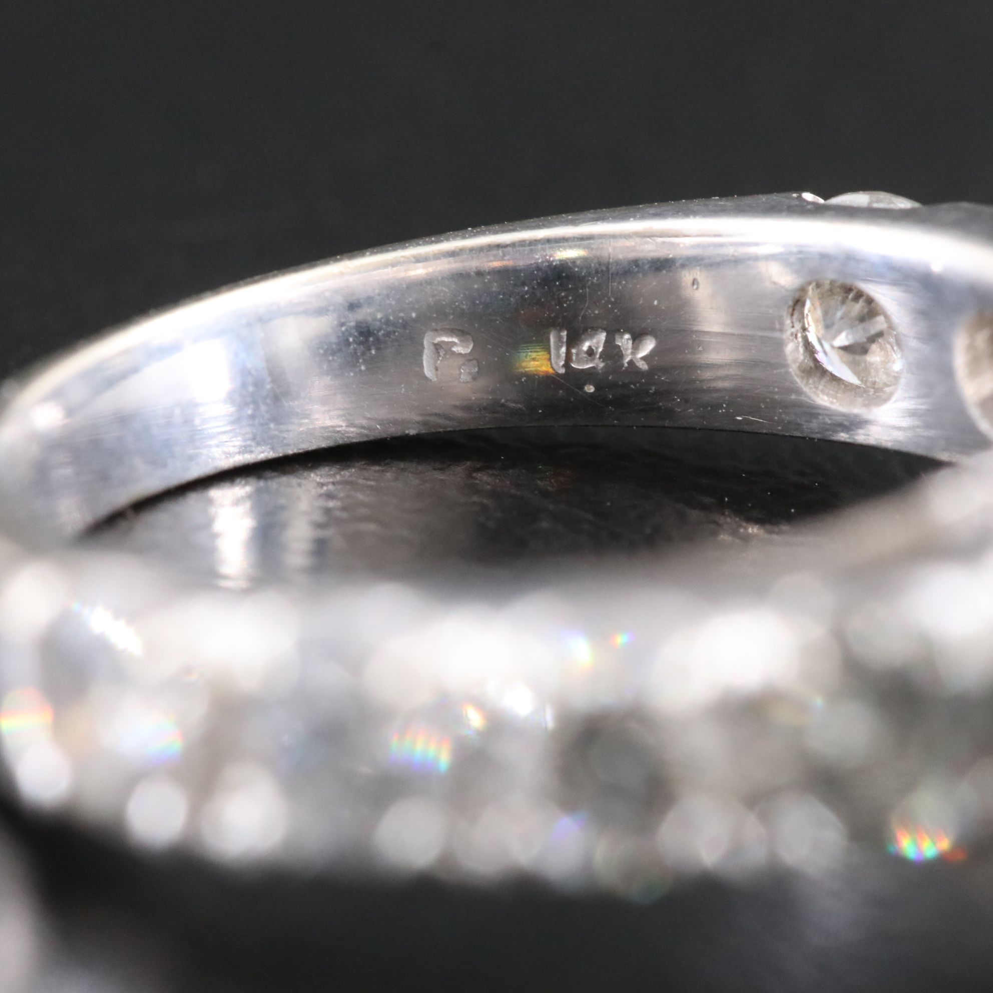 14K 3.95 CTW Diamond Ring with Fancy Black Center