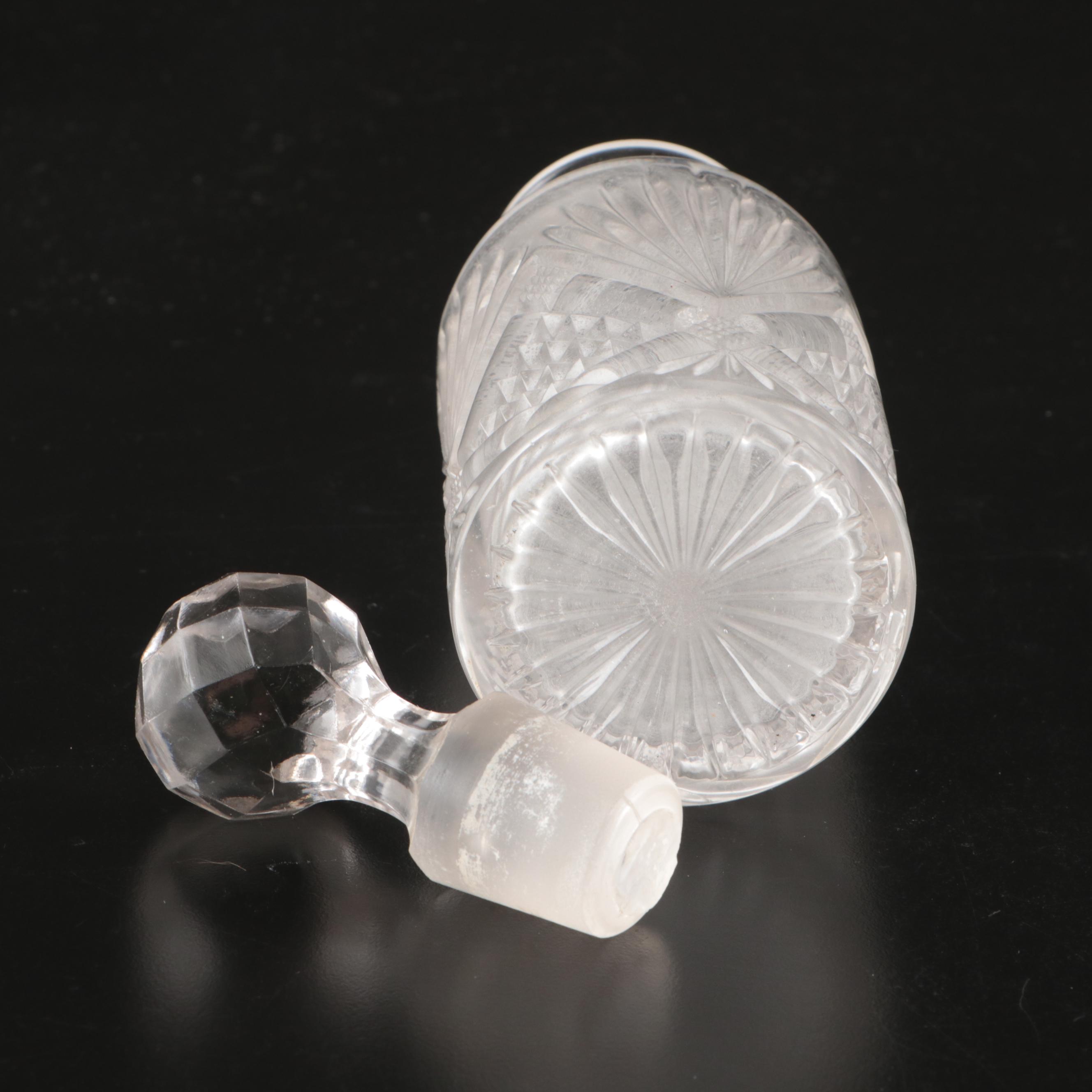 American Brilliant Style Cut Glass Perfume Bottles with Other Decanter