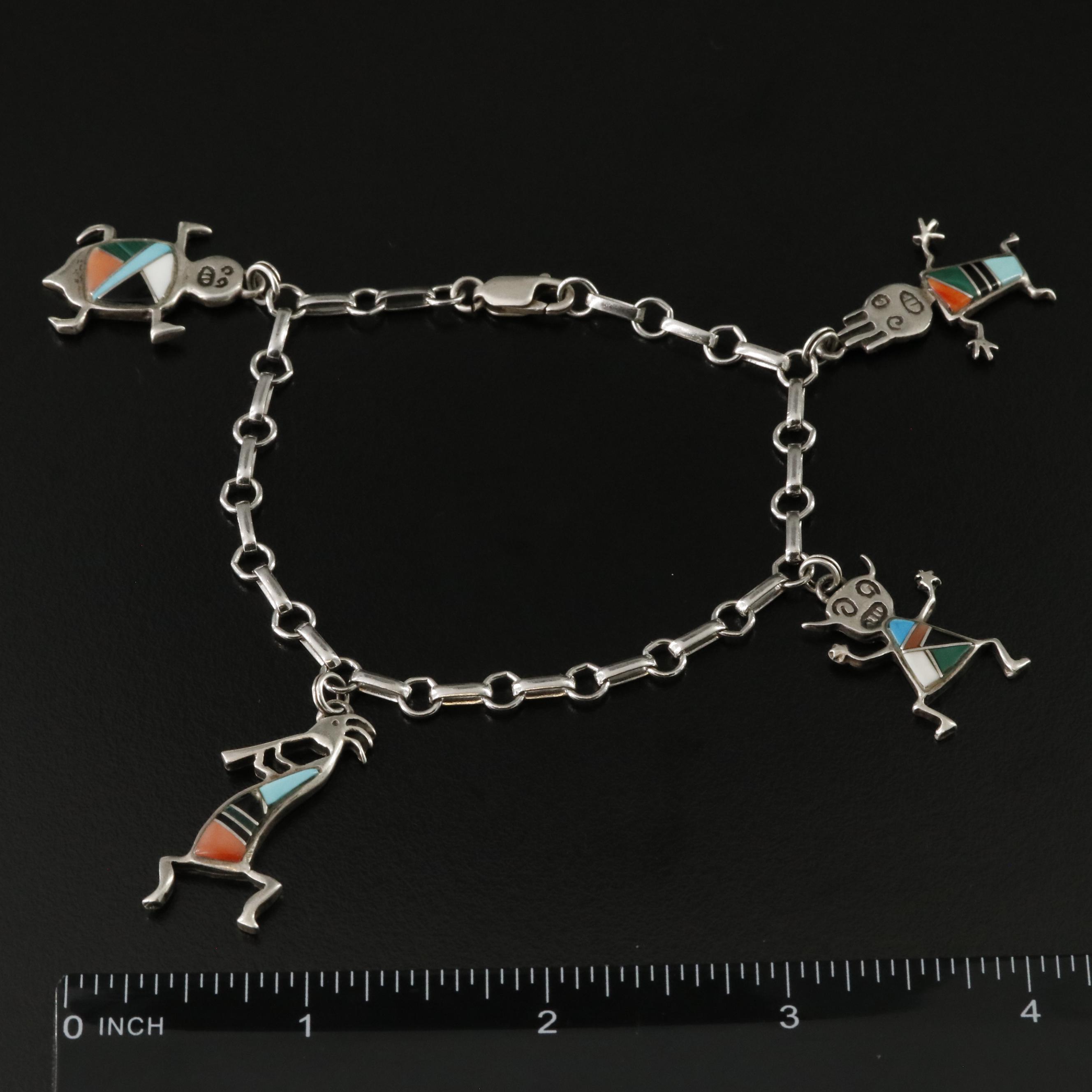 B.G. Mudd & Co. “Rock Kritters” Sterling Gemstone Bracelet & Earrings