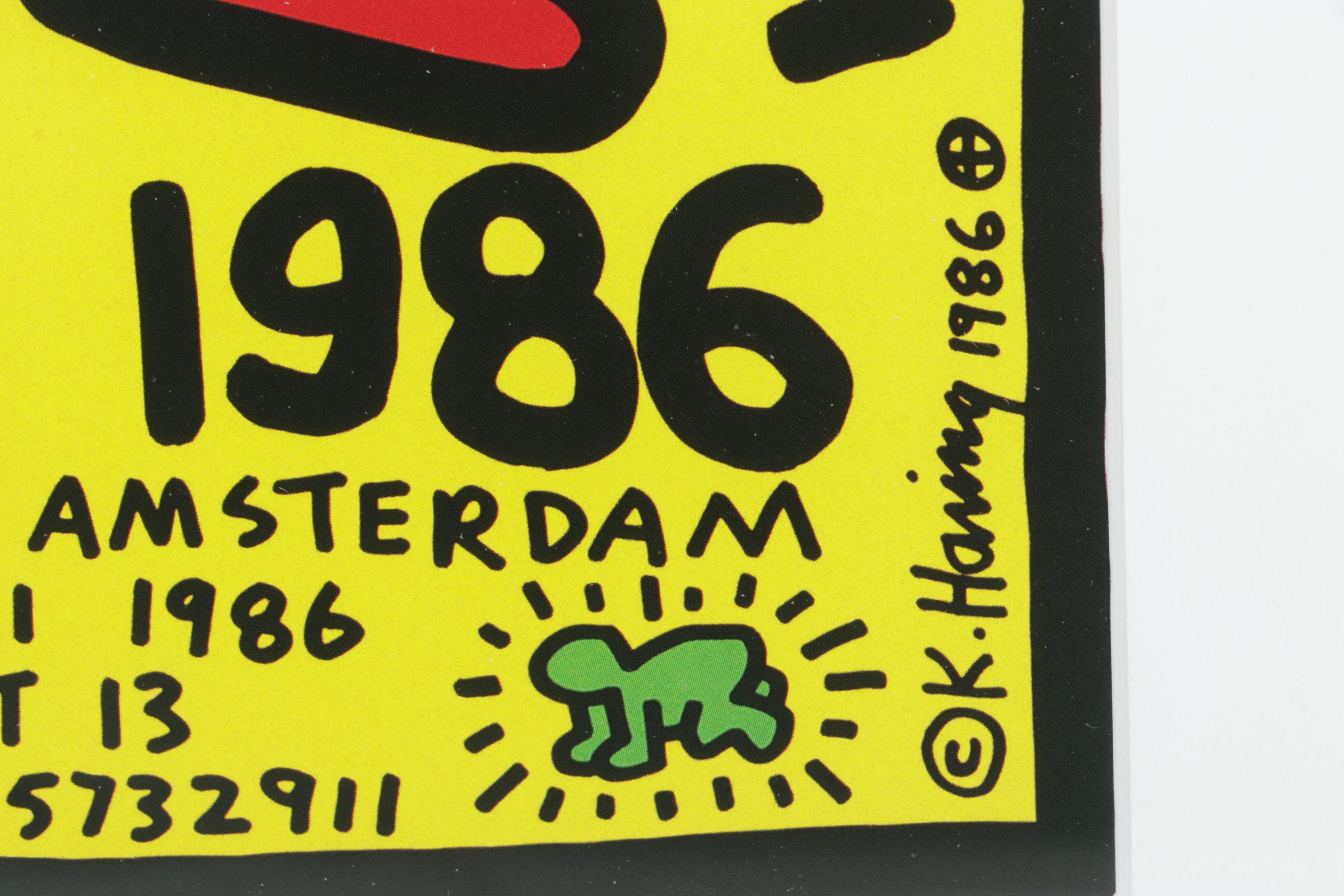 Offset Lithograph after Keith Haring Stedelijk Museum Exhibition Poster