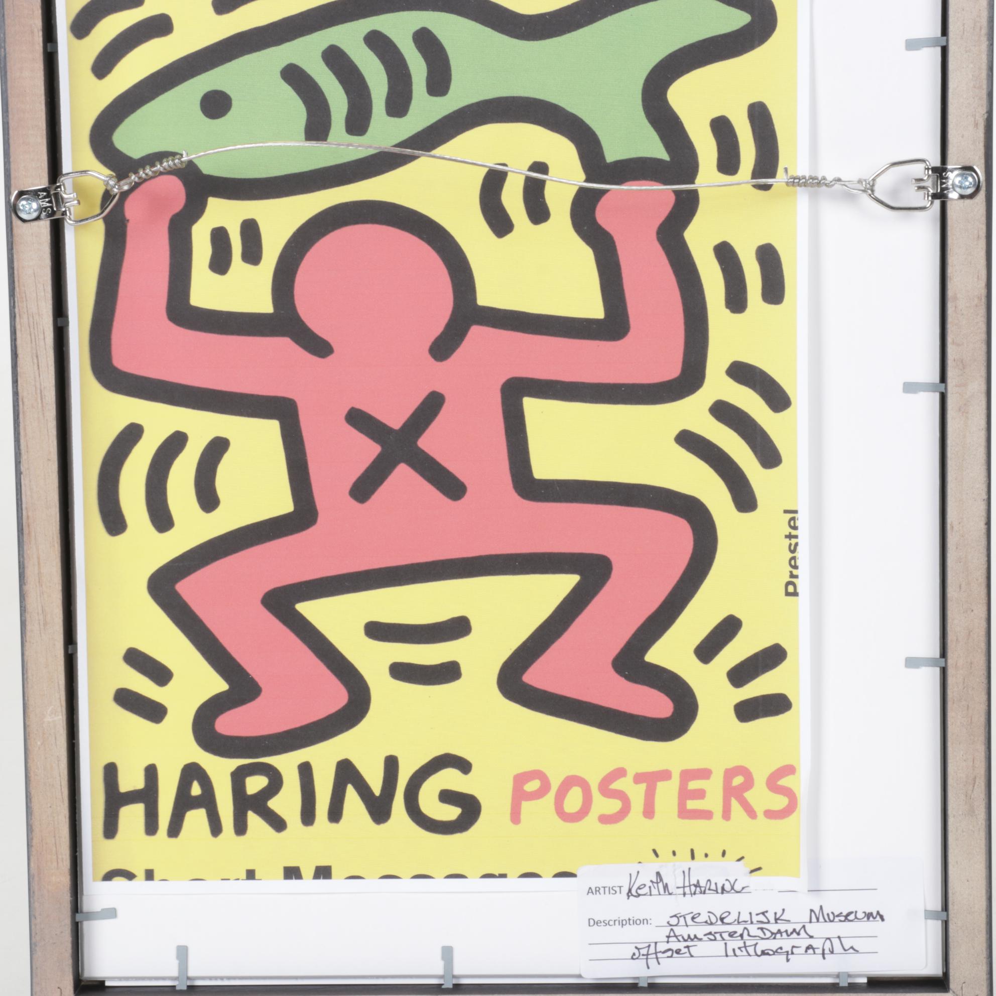 Offset Lithograph after Keith Haring Stedelijk Museum Exhibition Poster