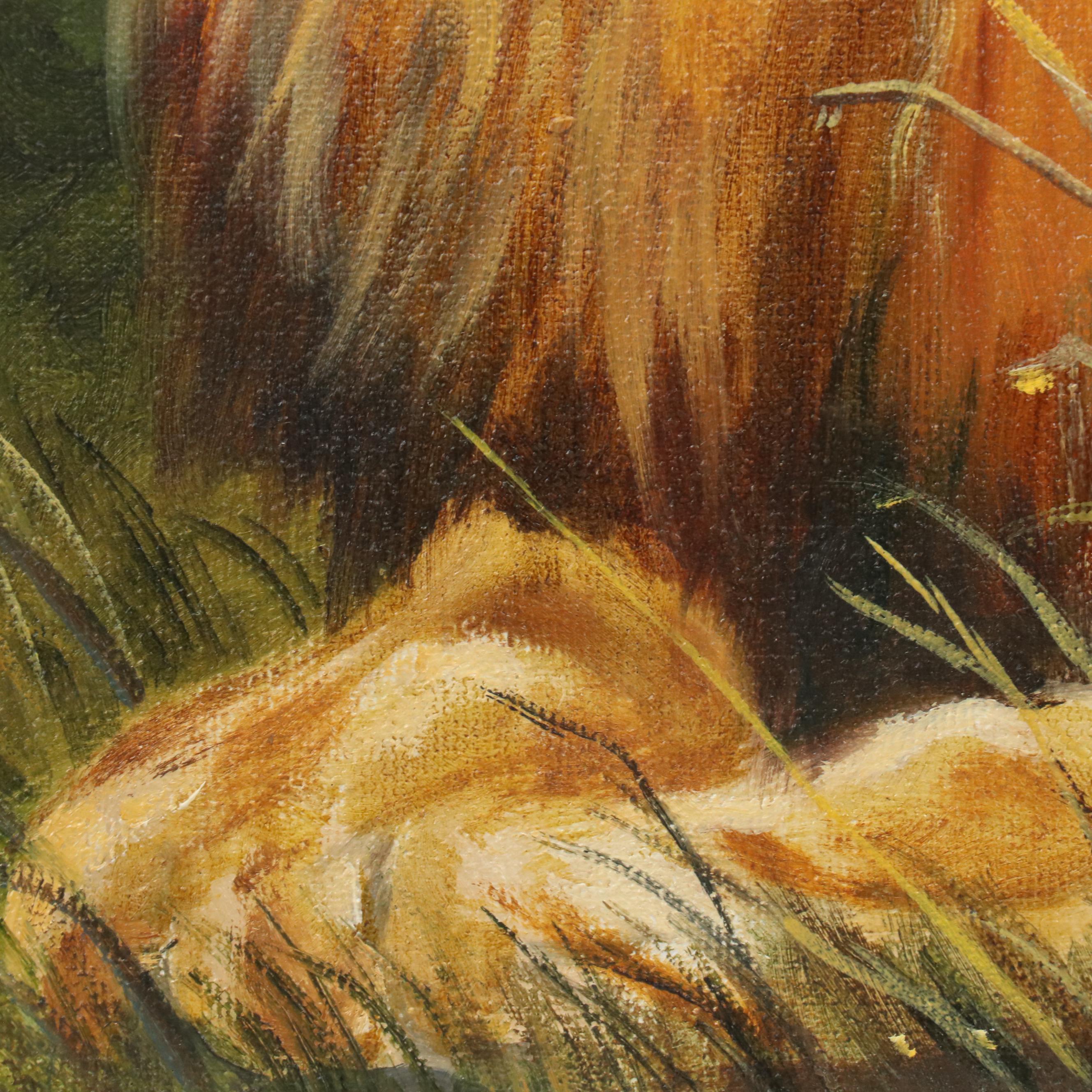 Acrylic Painting of Lion "Still the King"