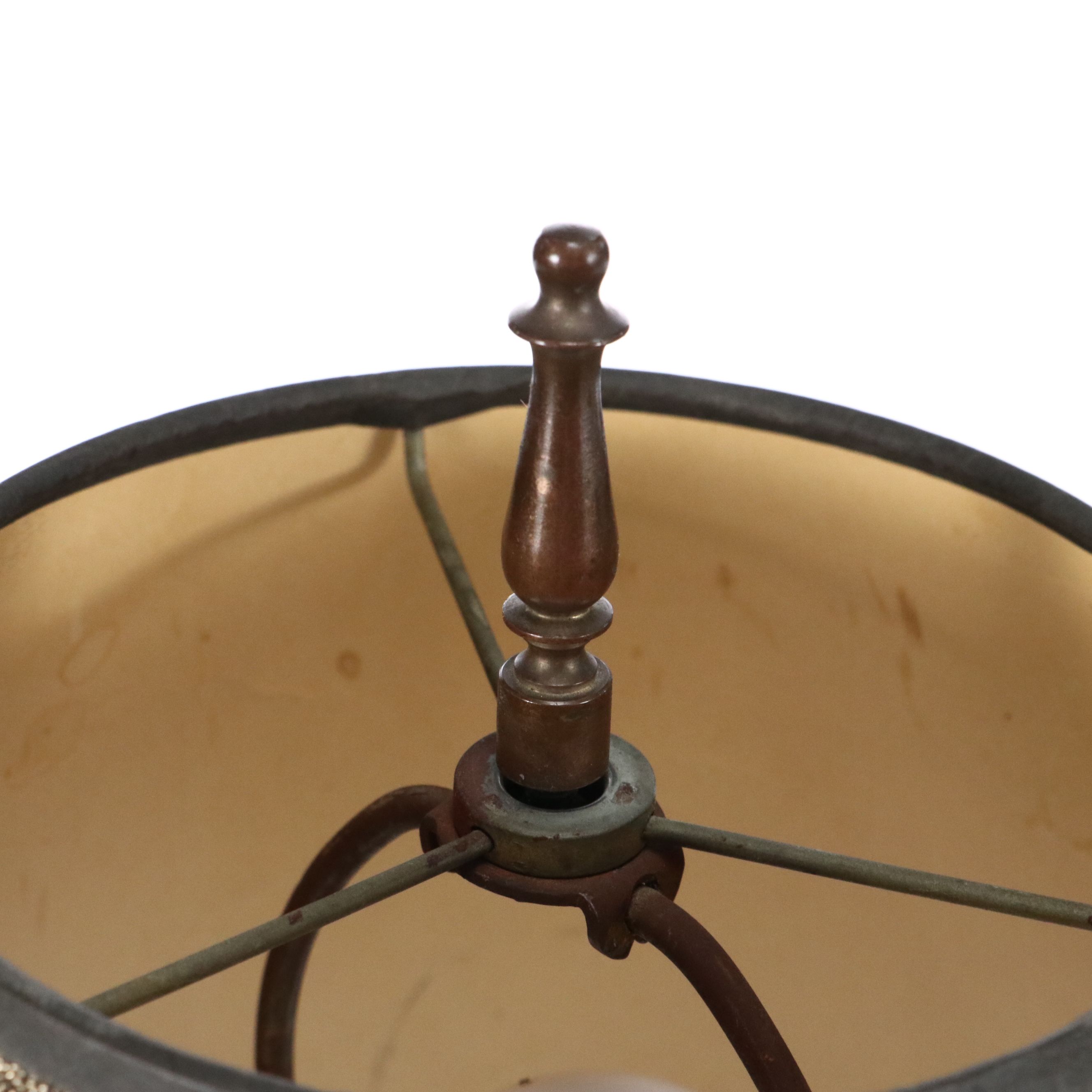 Knob Creek of Morgantown Bronzed Patina Urn Table Lamp with Paper Shade