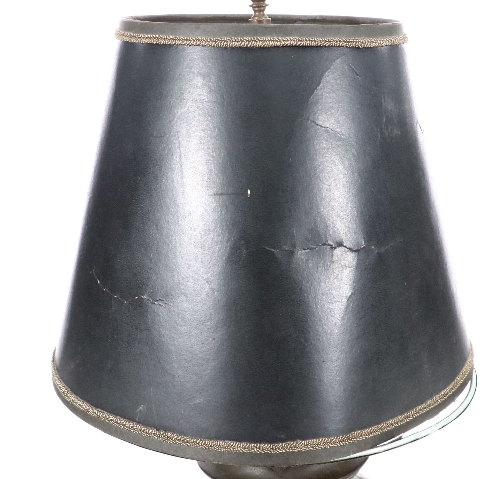 Knob Creek of Morgantown Bronzed Patina Urn Table Lamp with Paper Shade