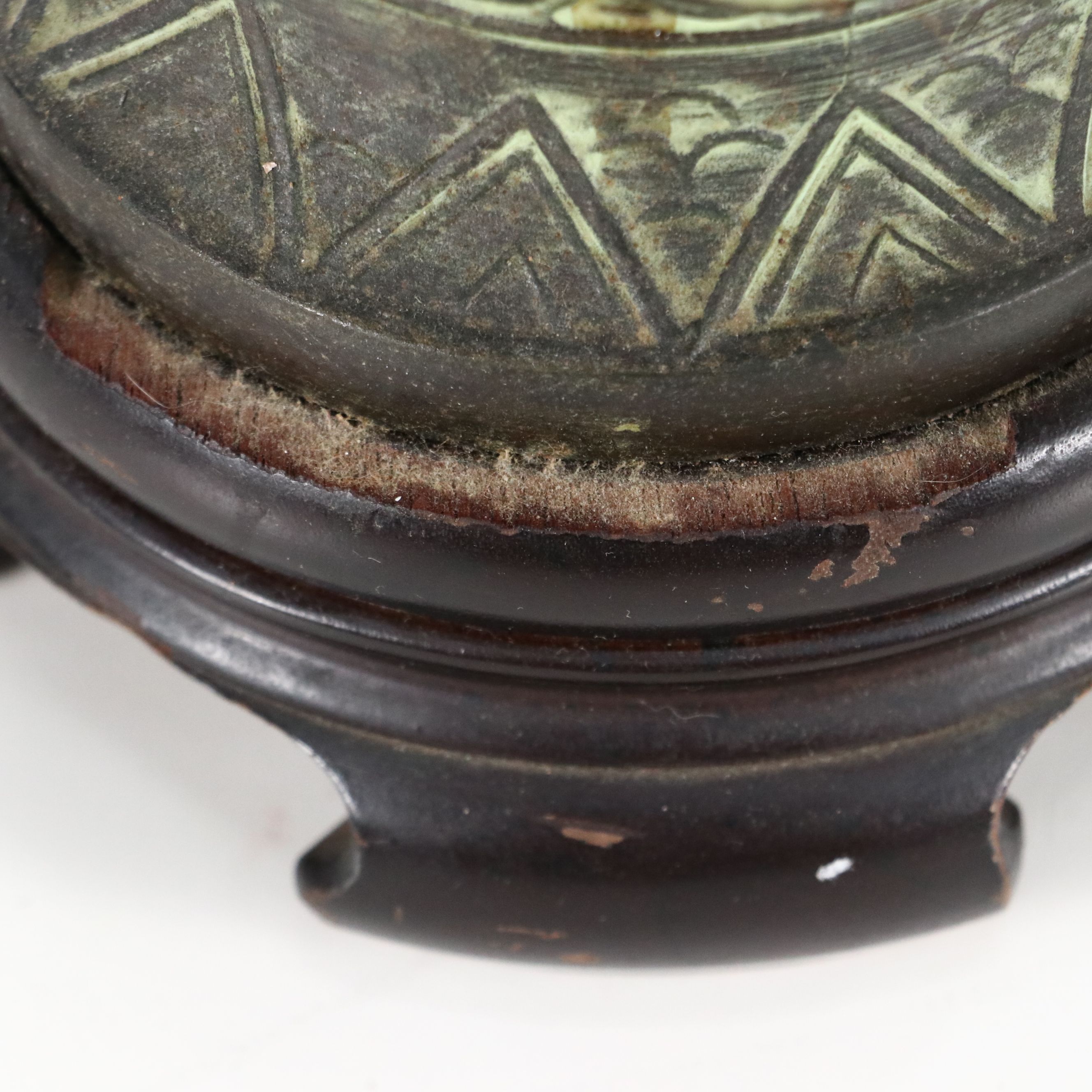 Knob Creek of Morgantown Bronzed Patina Urn Table Lamp with Paper Shade