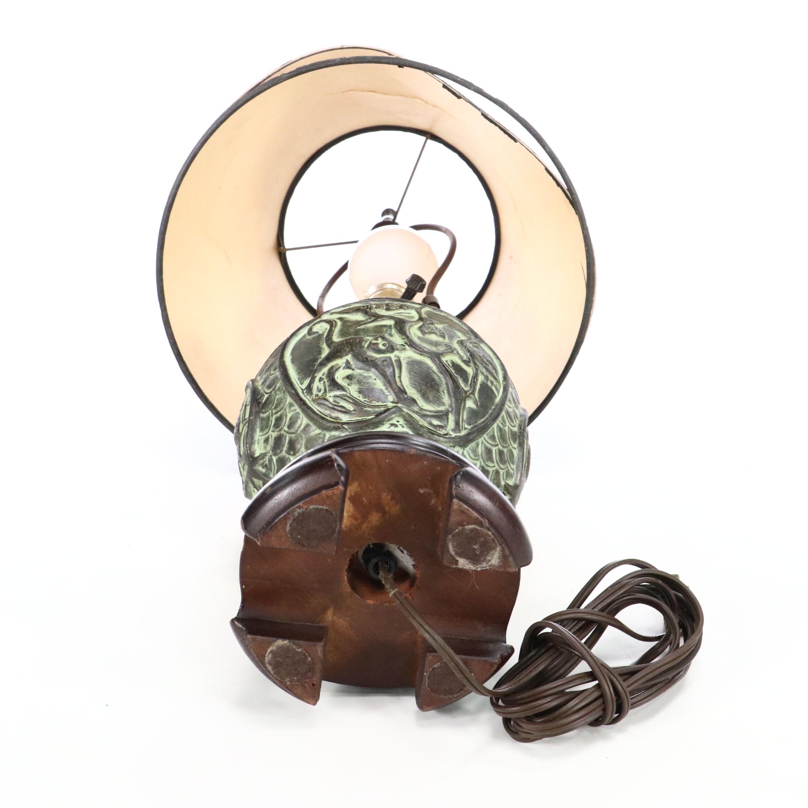 Knob Creek of Morgantown Bronzed Patina Urn Table Lamp with Paper Shade