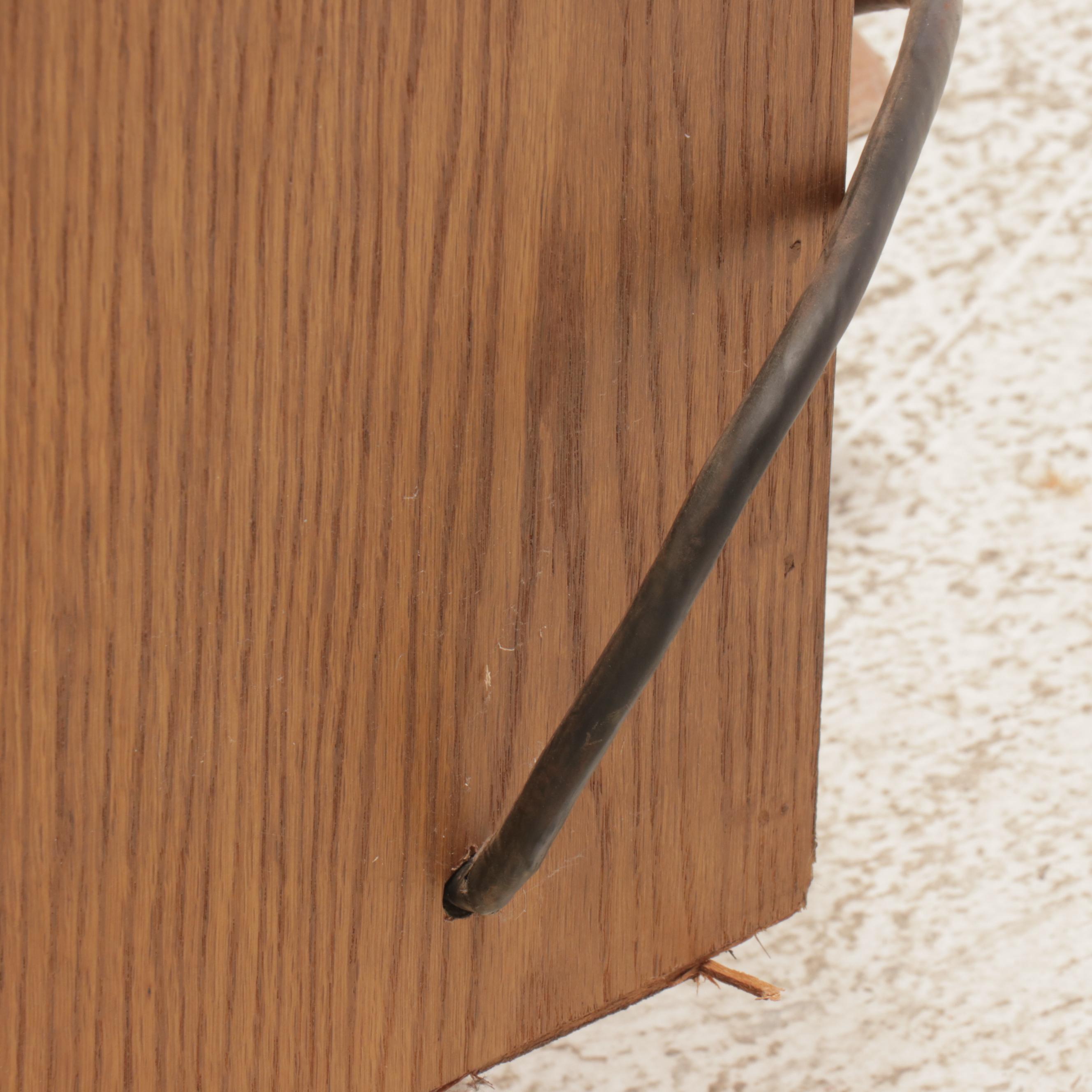 Mid Century Modern Style Oak Glass Front Display Case, Mid to Late 20th Century