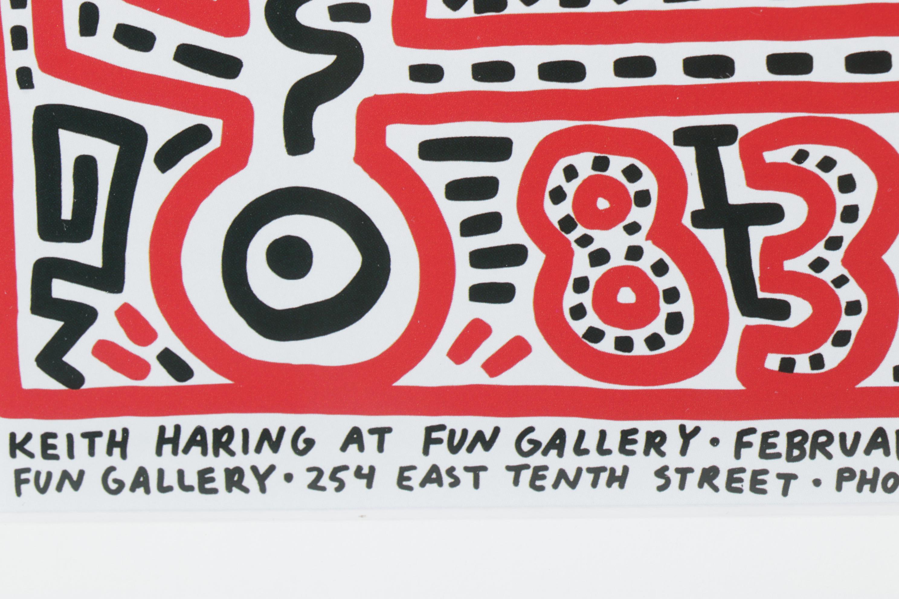 Offset Lithograph After Keith Haring at Fun Gallery Poster
