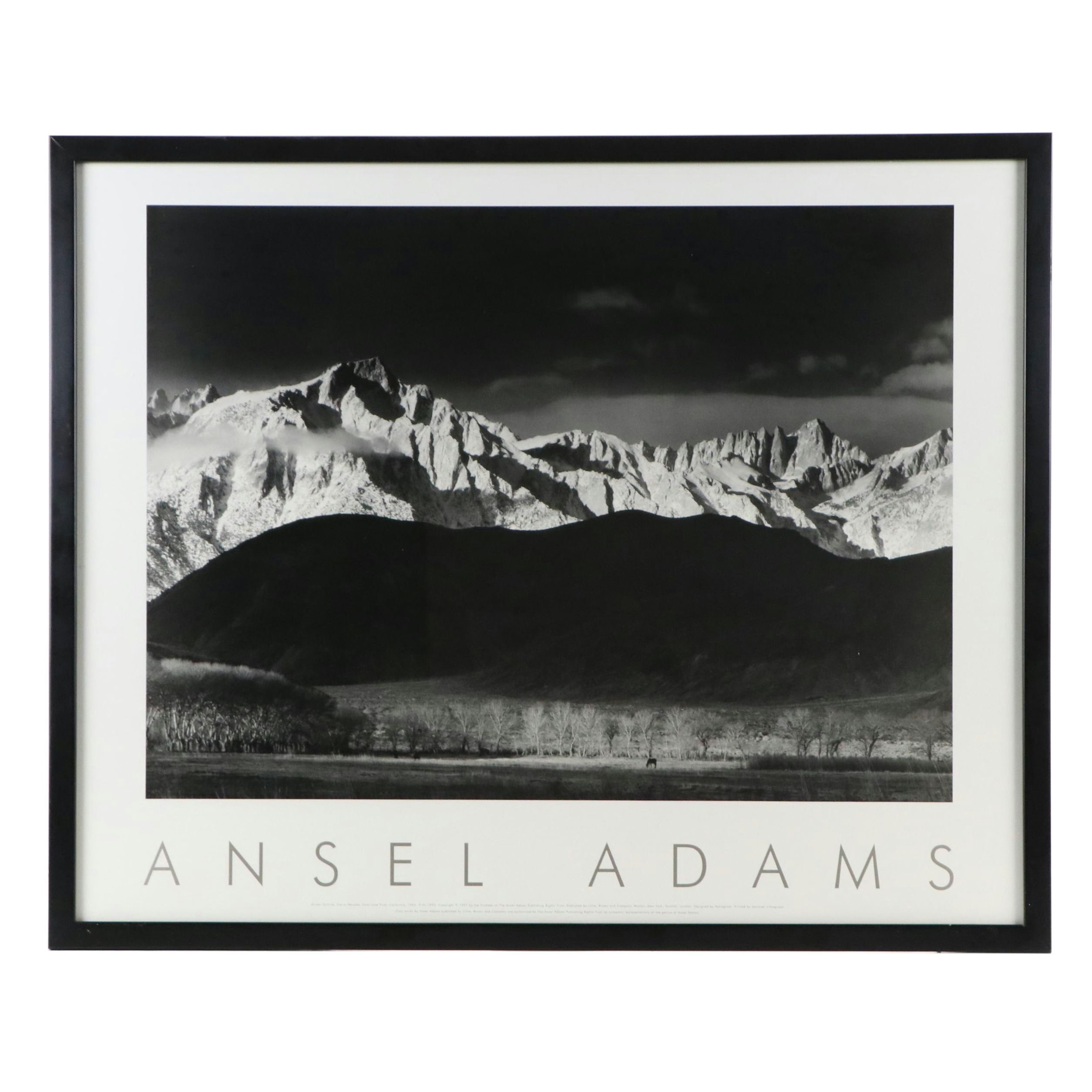 Offset Lithograph After Ansel Adams "Winter Sunrise, Sierra Nevada," 1993