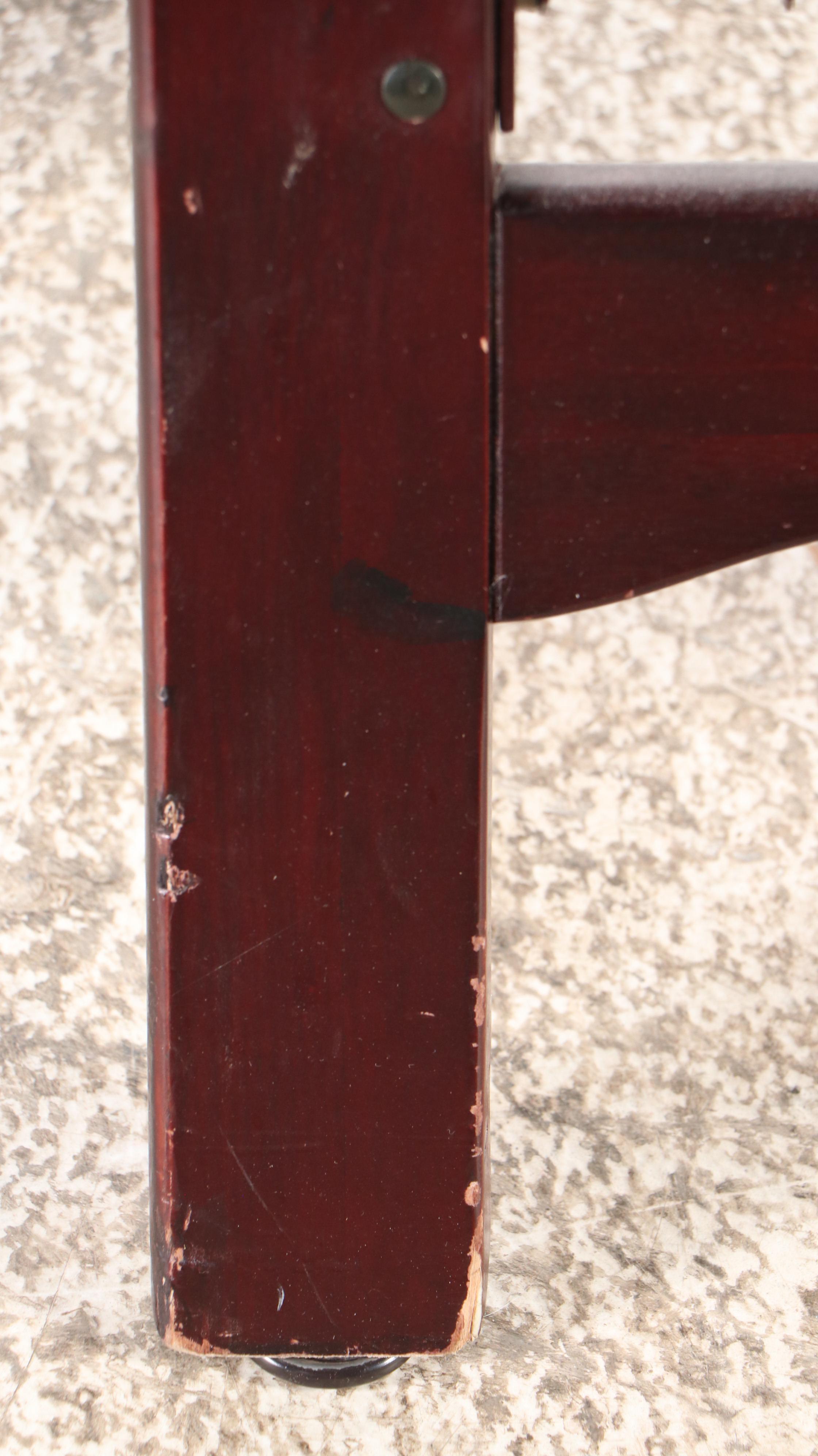 Mahogany Finish Wood Step Stool