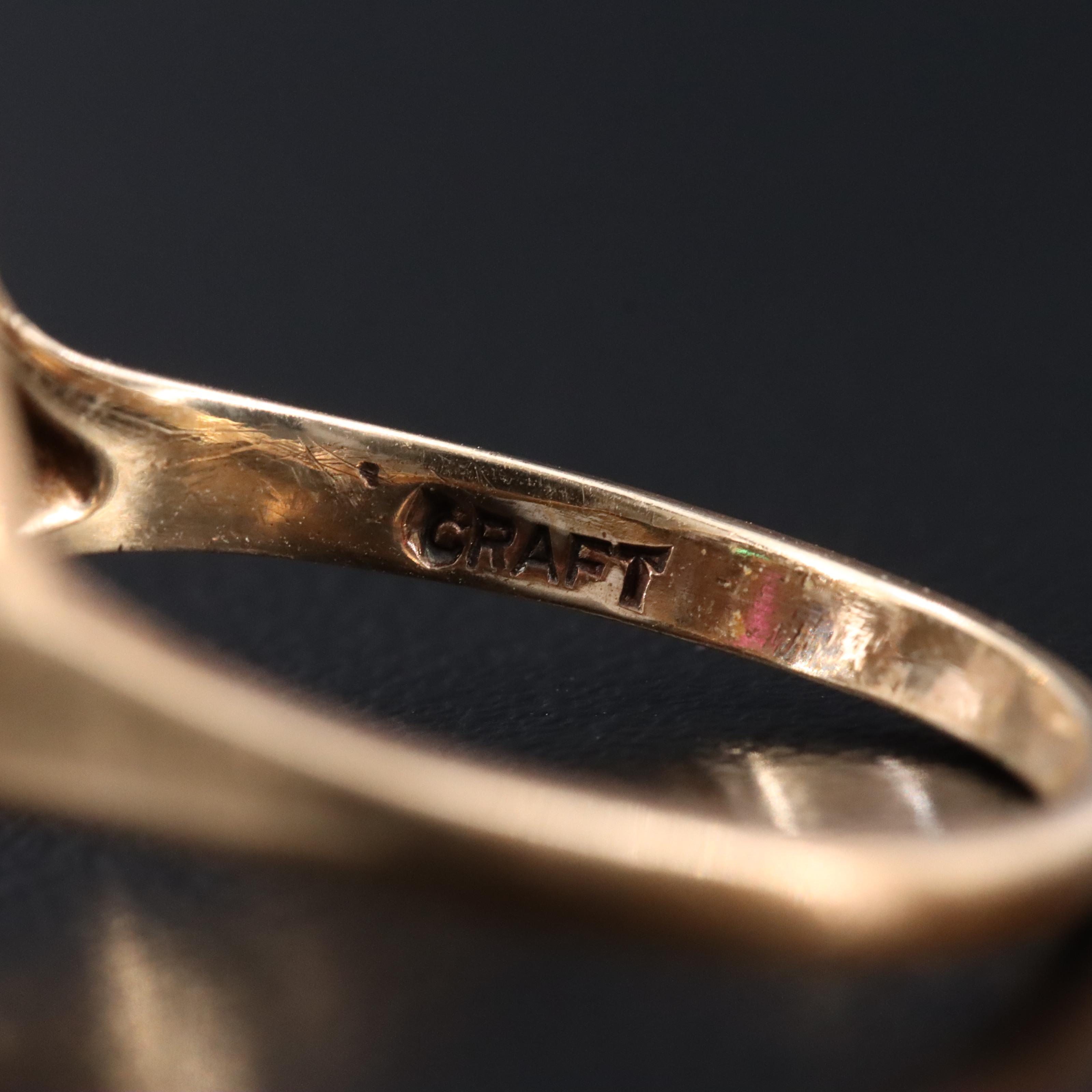 10K Rose Gold Order of the Eastern Star Ring