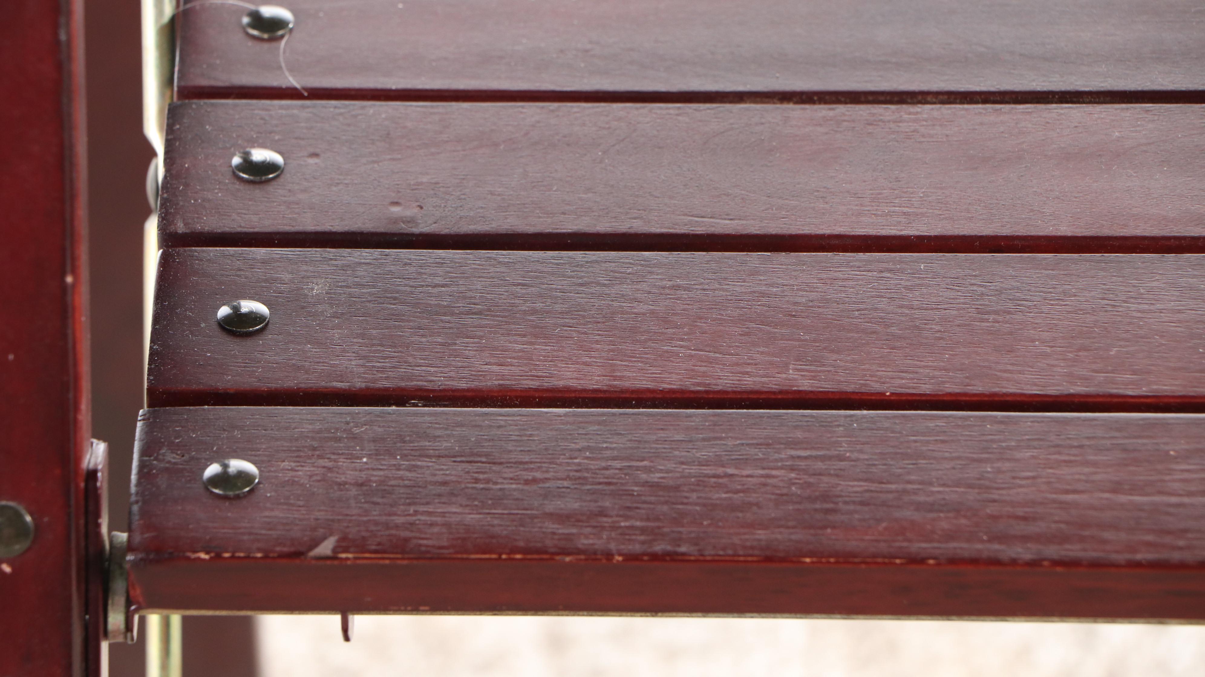 Mahogany Finish Wood Step Stool