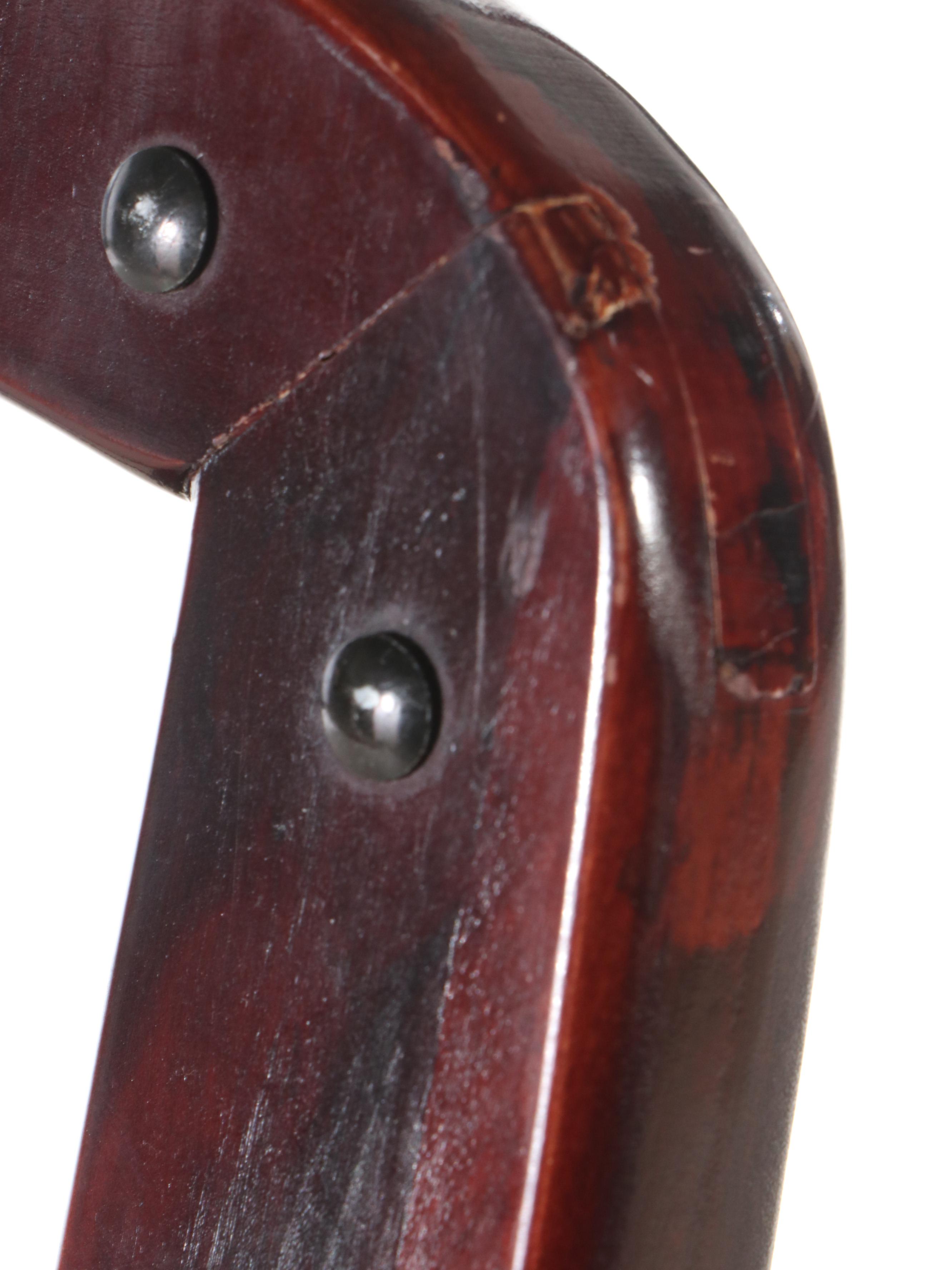 Mahogany Finish Wood Step Stool