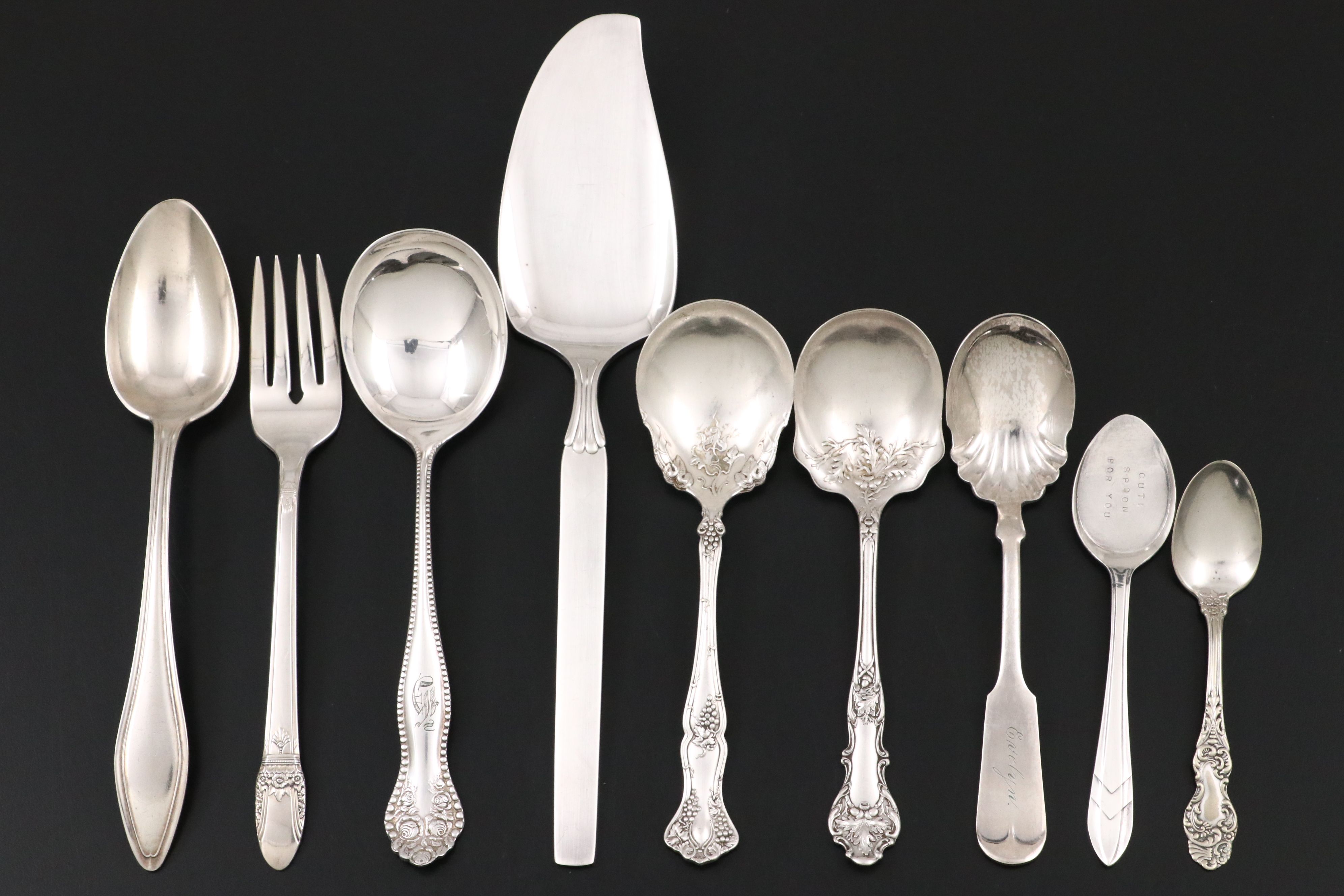 Vintage Presentation Plates with Other Silver Plate Tableware