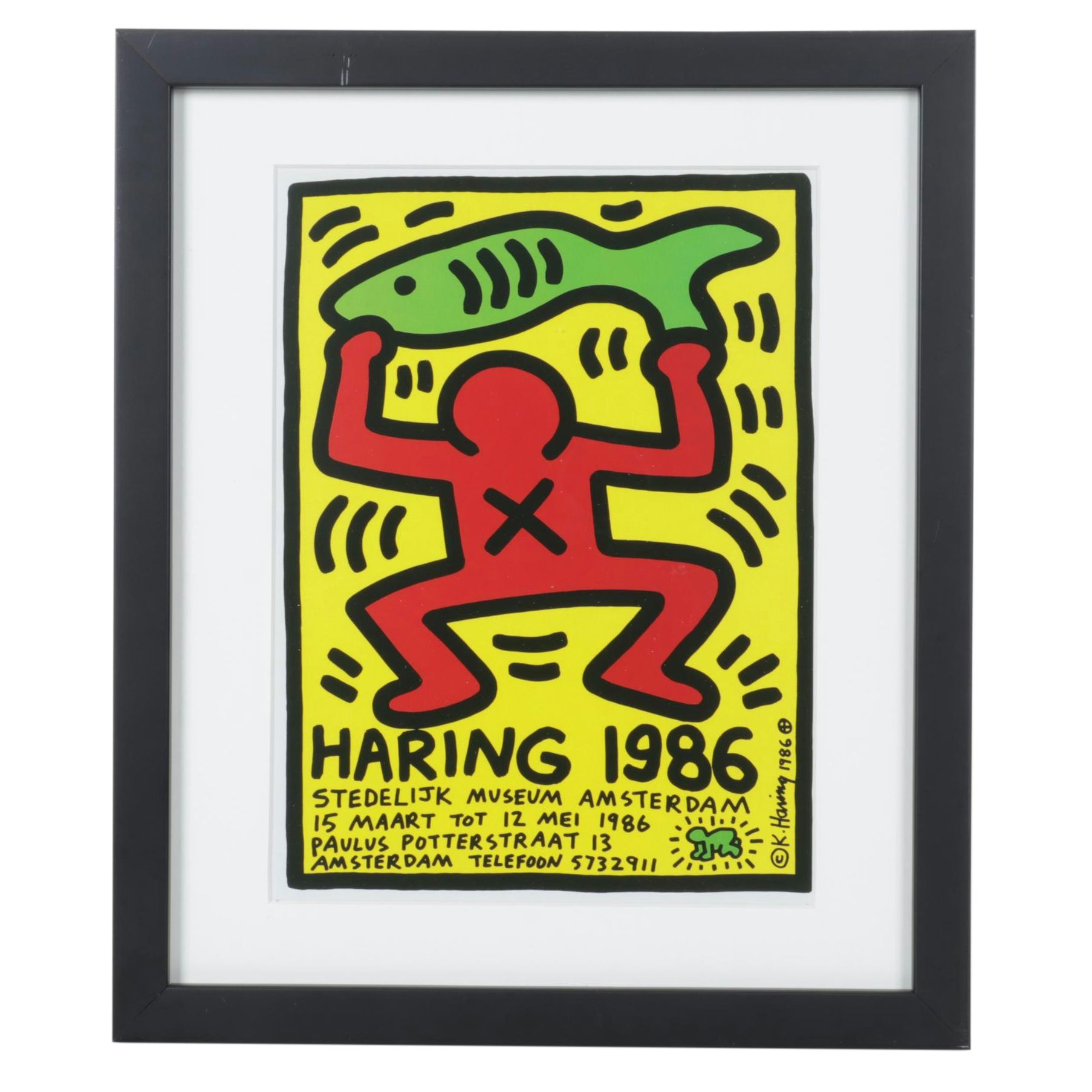 Offset Lithograph after Keith Haring Stedelijk Museum Exhibition Poster