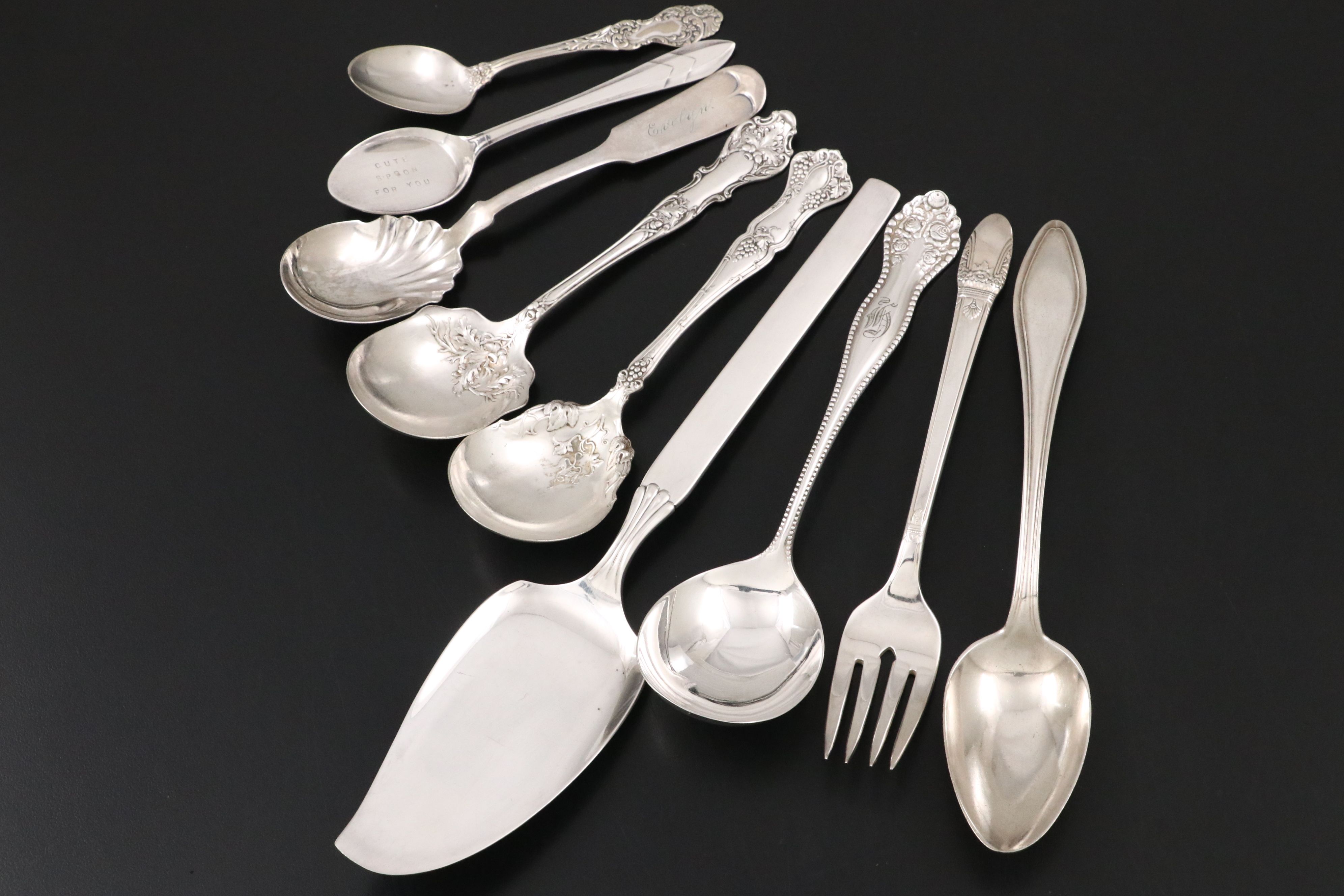 Vintage Presentation Plates with Other Silver Plate Tableware