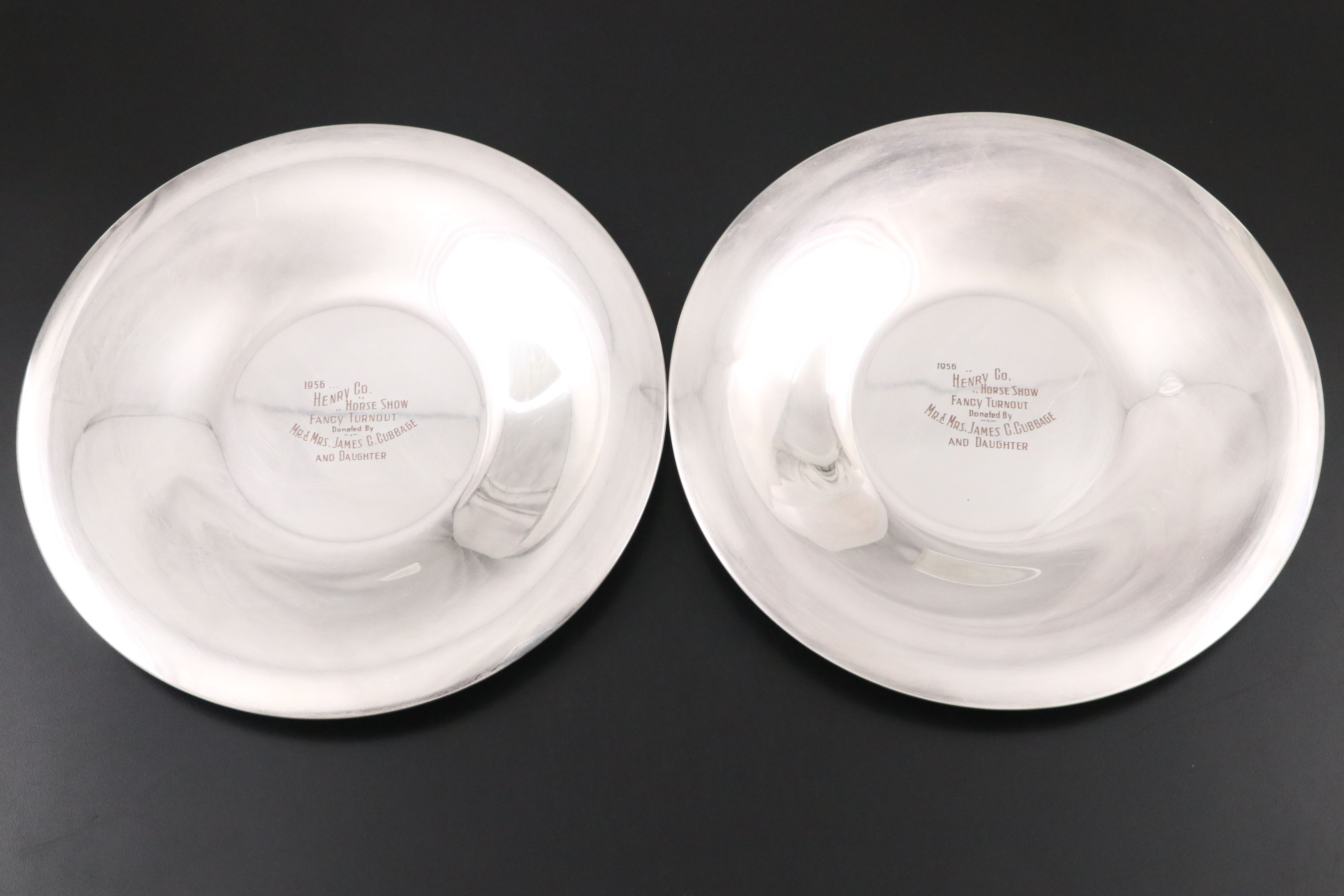 Vintage Presentation Plates with Other Silver Plate Tableware