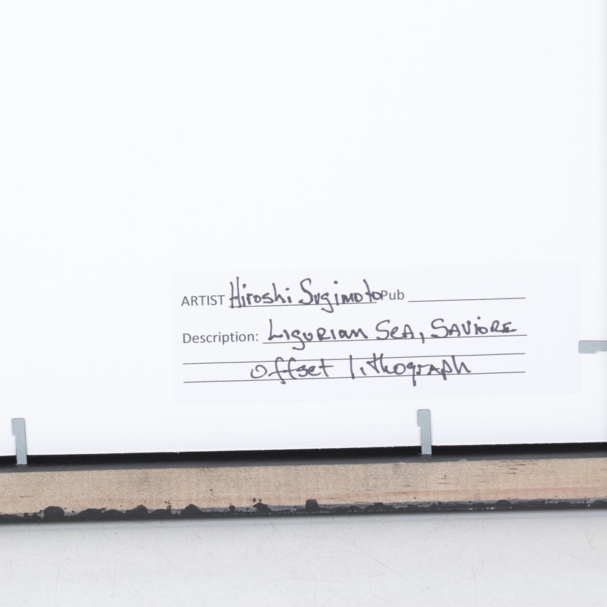 Hiroshi Sugimoto Offset Lithograph "Ligurian Sea, Saviore"
