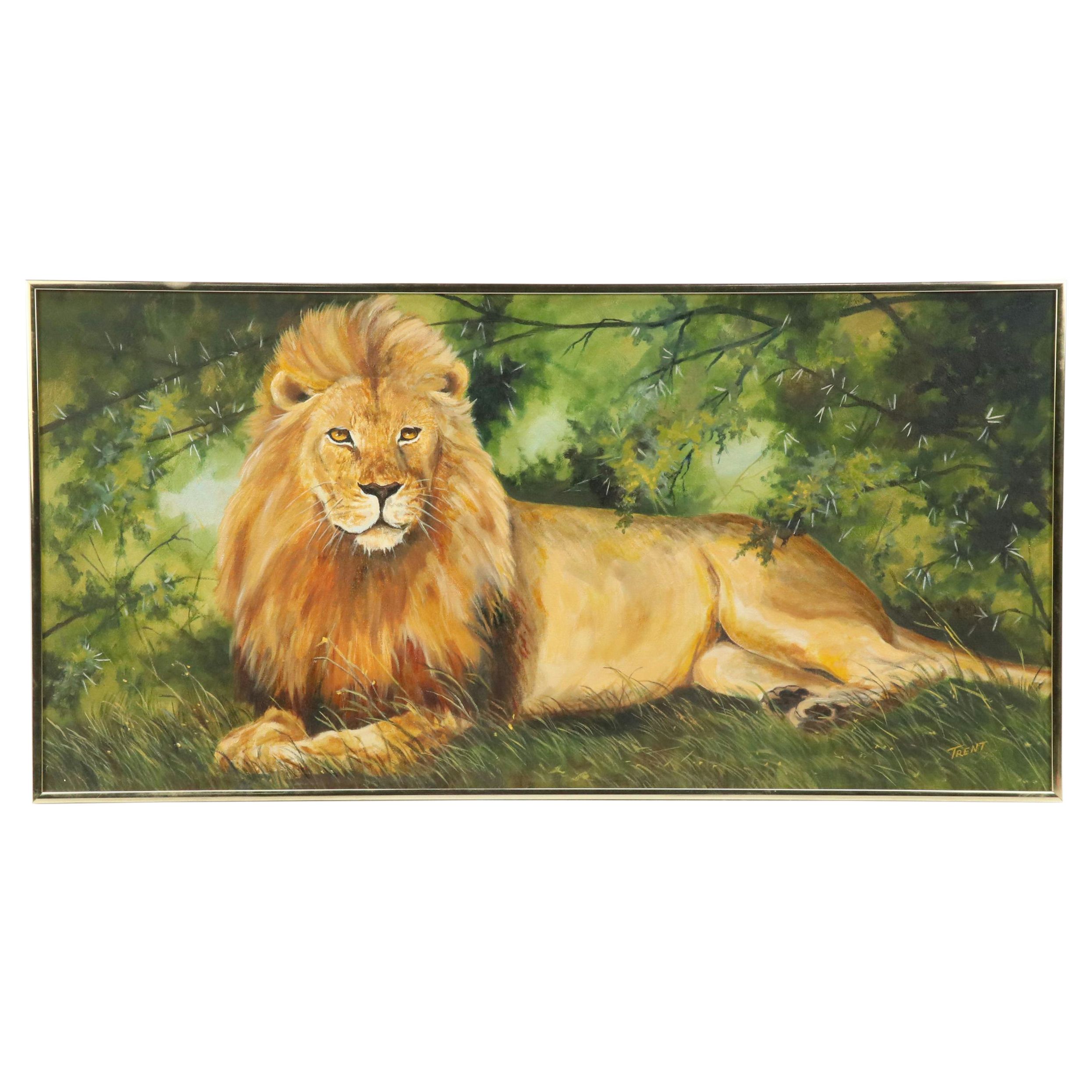 Acrylic Painting of Lion "Still the King"