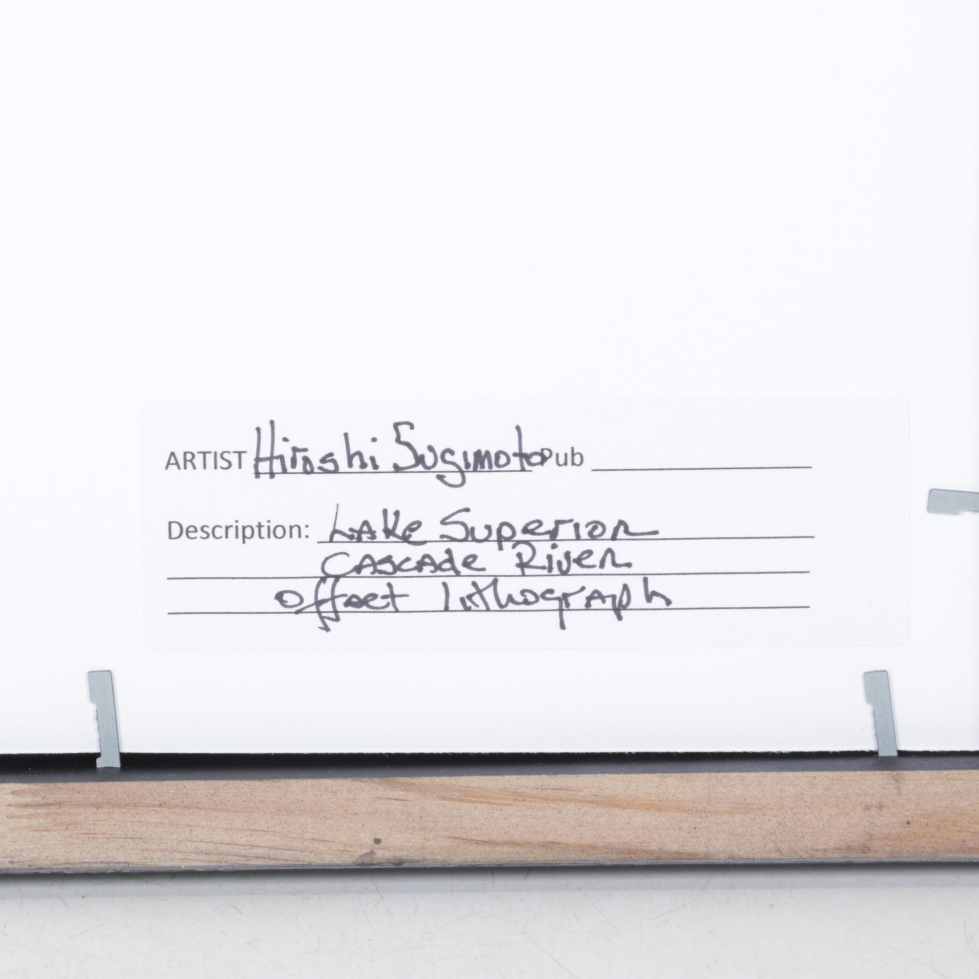 Sugimoto Hiroshi Offset Lithograph "Lake Superior, Cascade River" 1995