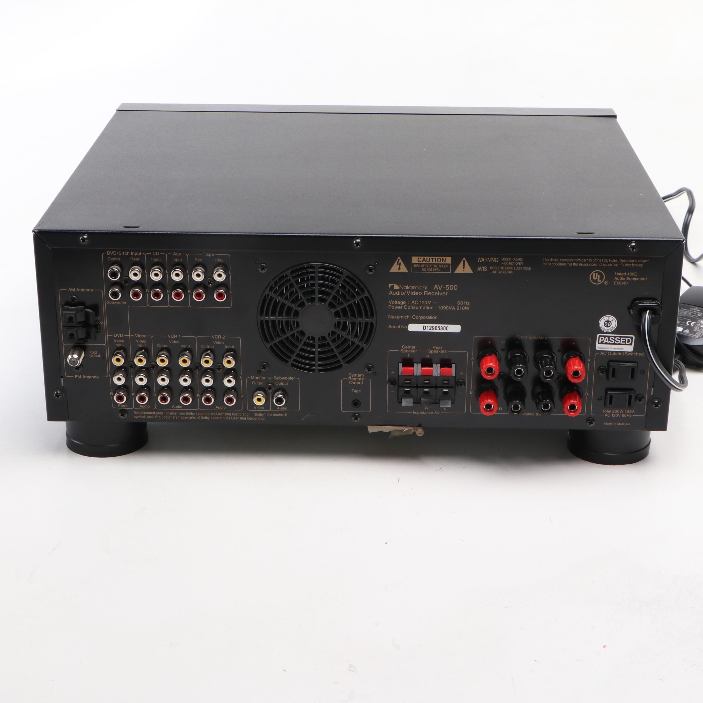 Nakamichi AV-500 Stereo Audio/Video Receiver
