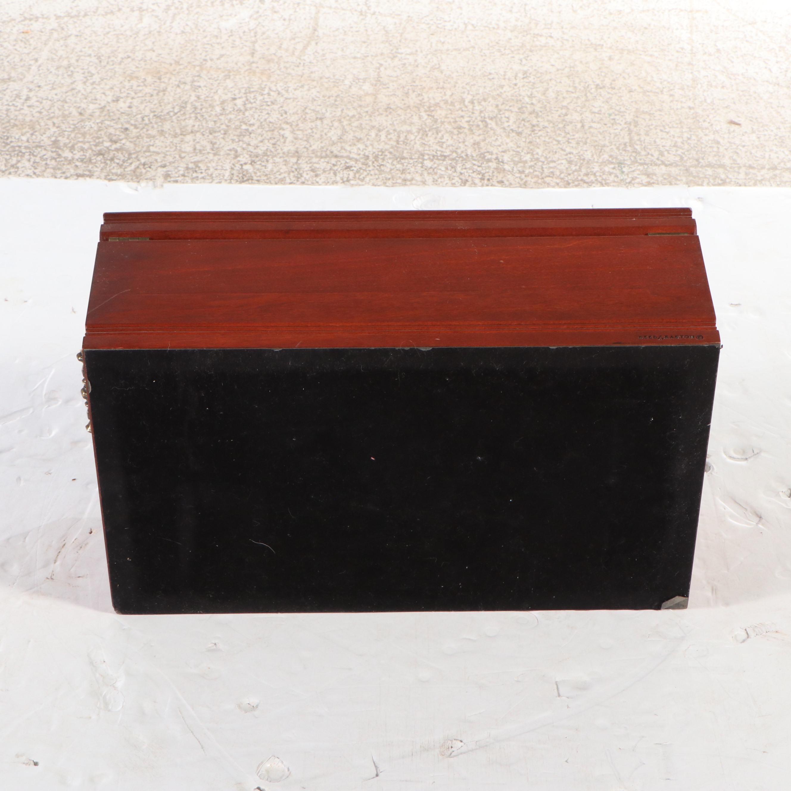 Glass Lidded Mahogany Humidor with Cedar Liner and Tray