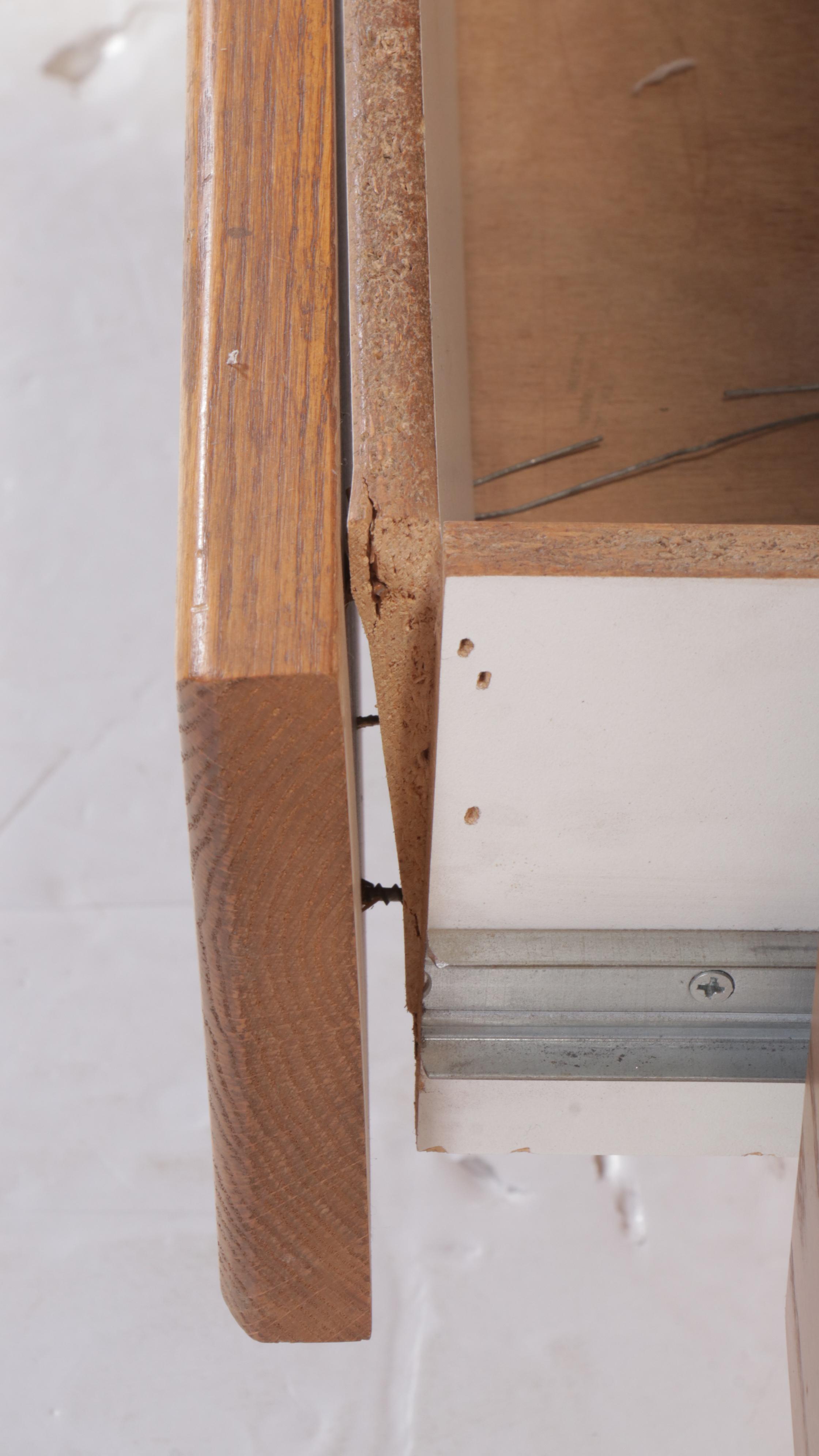 Mid Century Style Oak Glass Front Display Cabinet, Mid to Late 20th Century