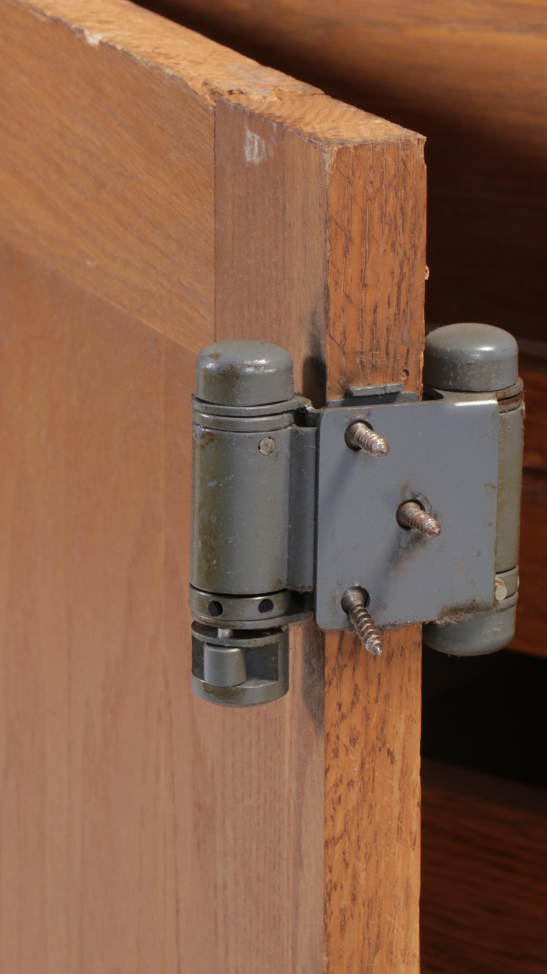 Mid Century Style Oak Glass Front Display Cabinet, Mid to Late 20th Century