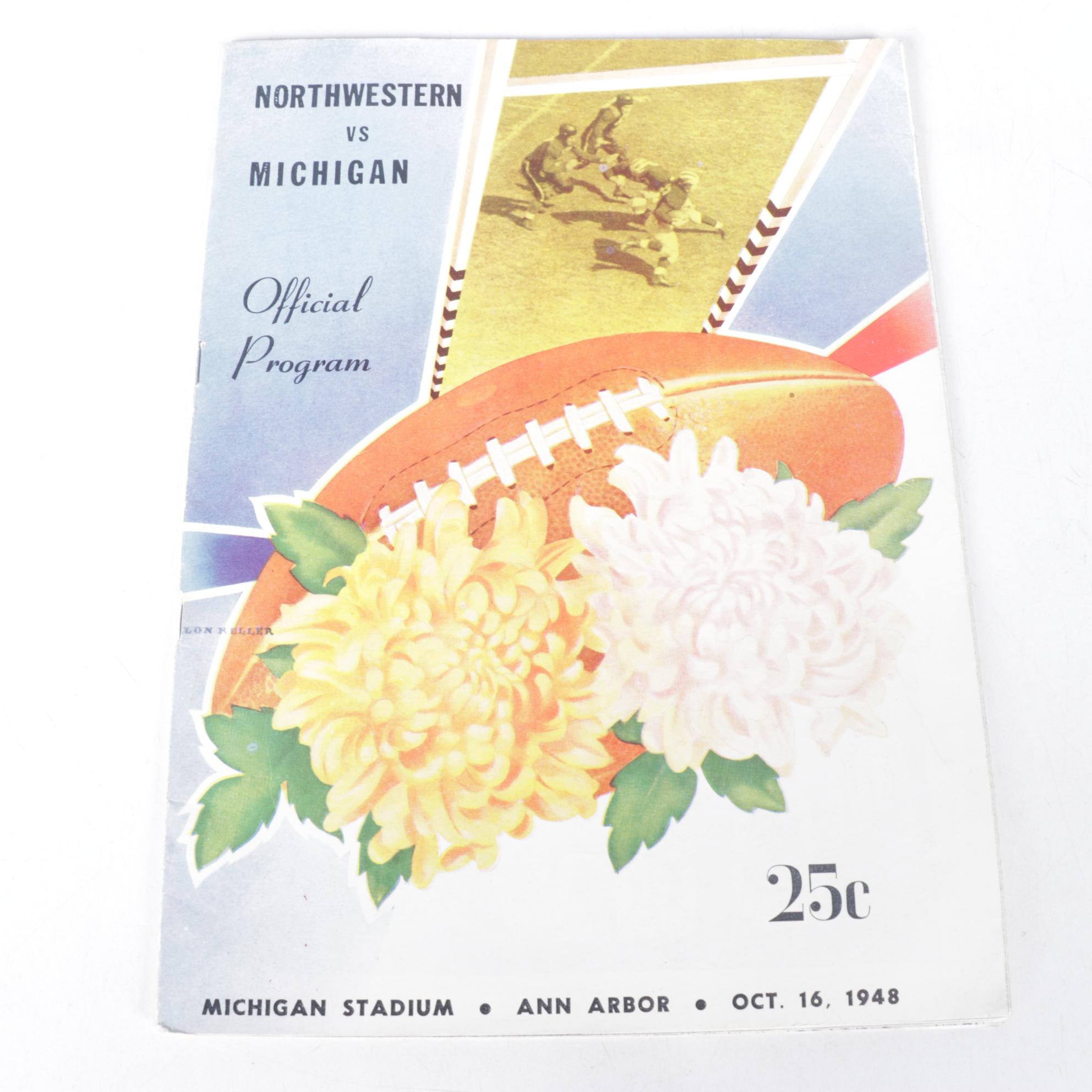 NFL and NCAA Game Day Programs Featuring Michigan & More