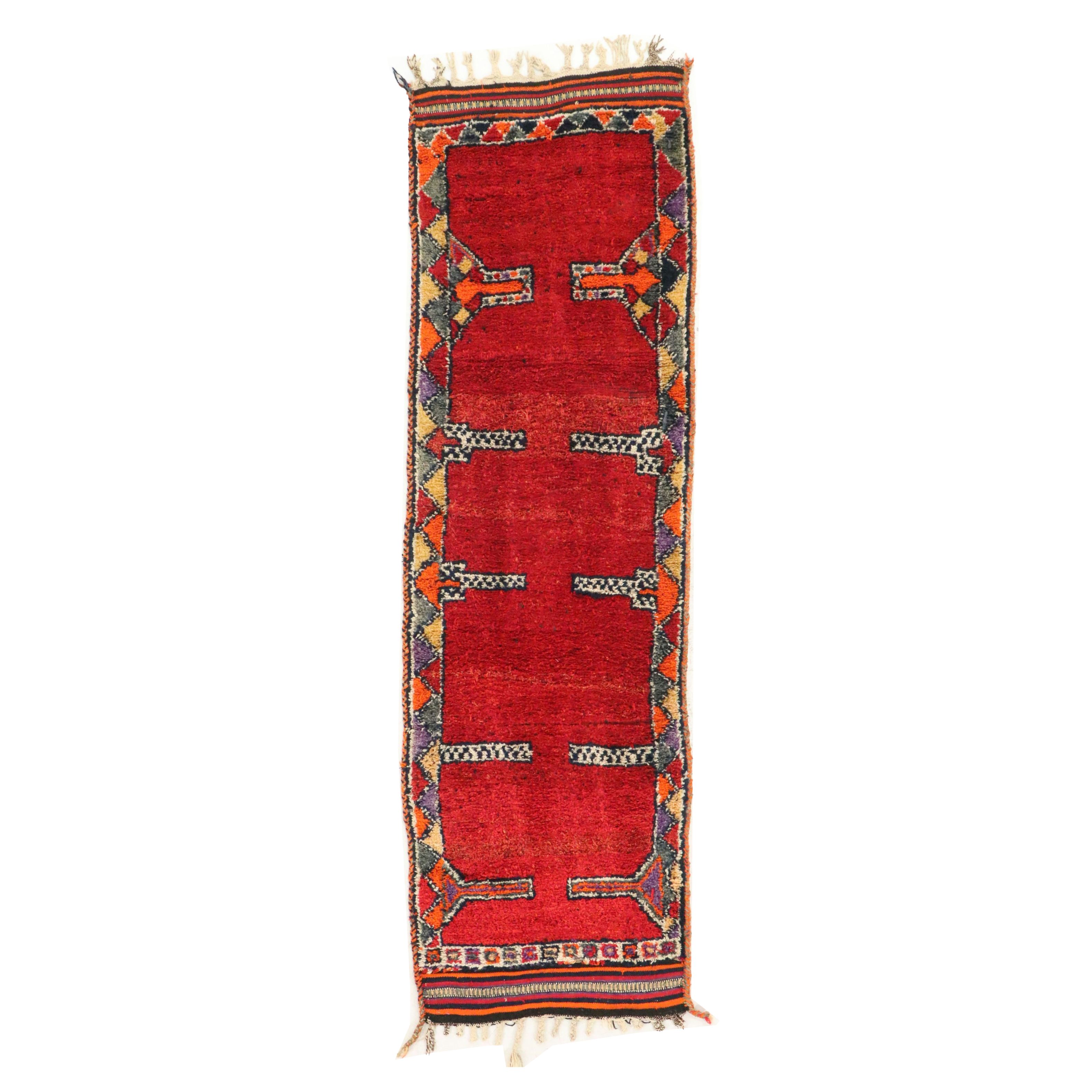 3' x 10'3 Hand-Knotted Moroccan Berber Carpet Runner