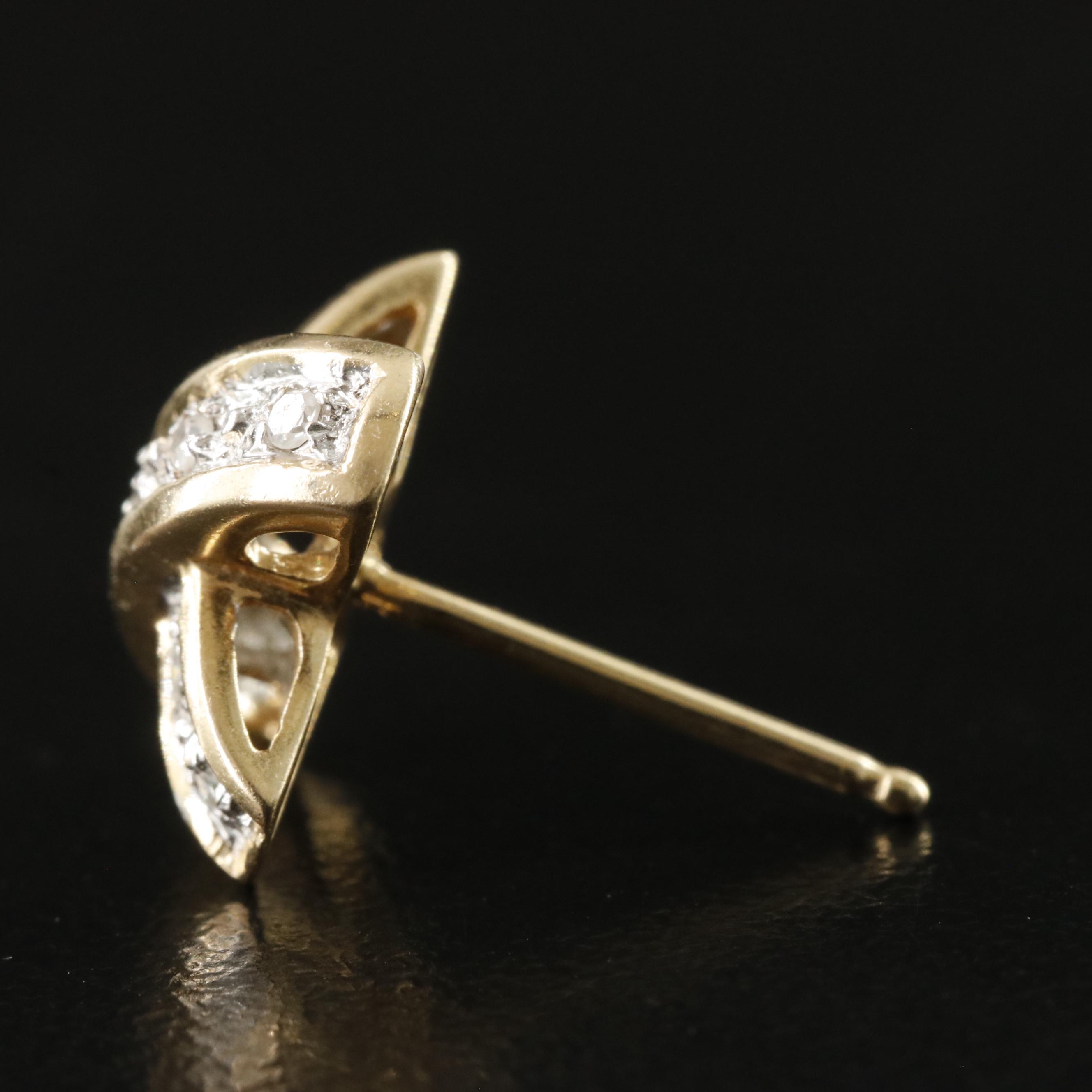 14K 0.12 CTW Diamond X Earrings