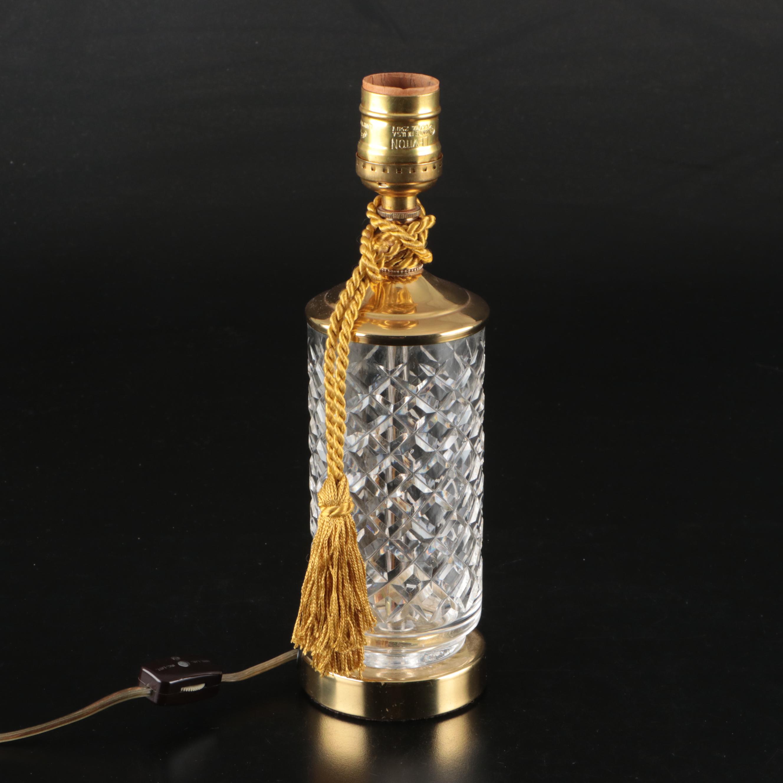 Waterford Crystal Table Lamps with Marquis Waterford Martini Glass