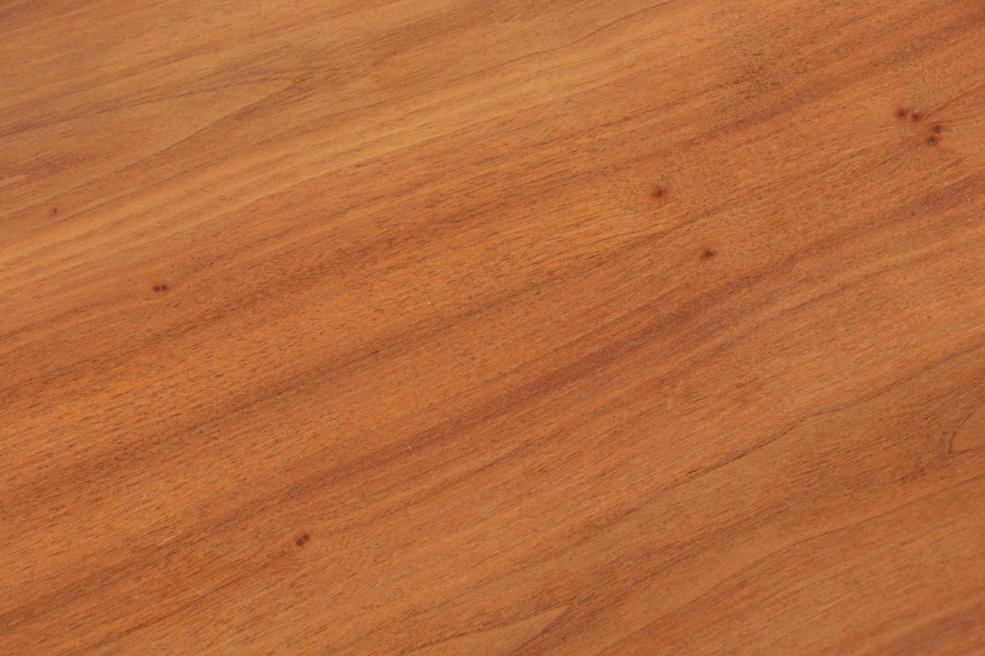 Lane Walnut and Chrome Tulip Style Coffee Table, Mid to Late 20th Century