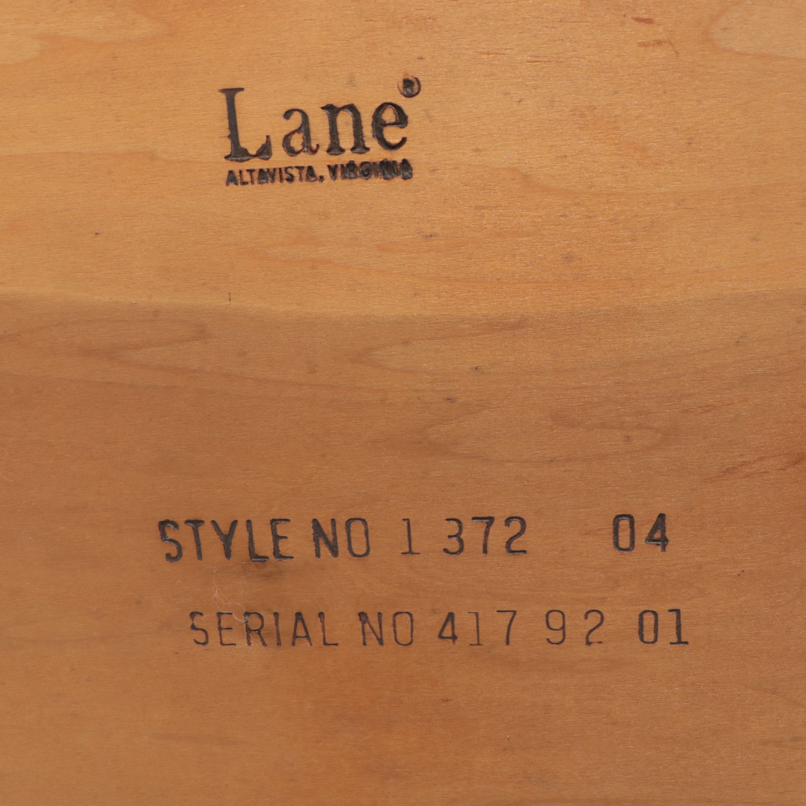 Lane Walnut and Chrome Tulip Style Coffee Table, Mid to Late 20th Century