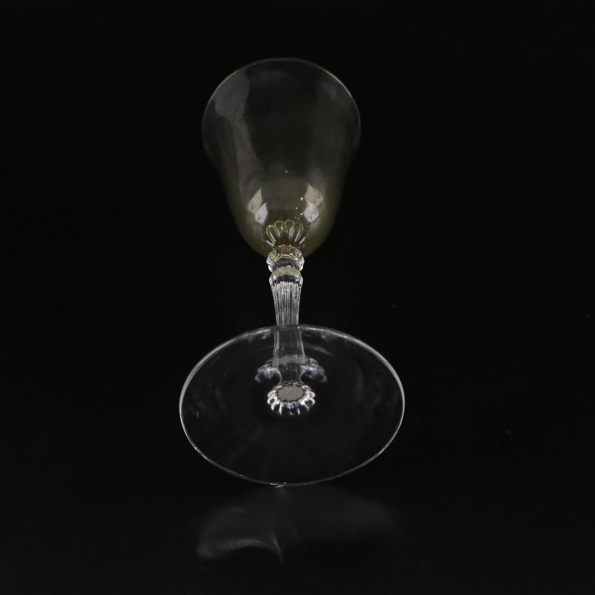 Fostoria "Topaz" Champagne Coupes and Water Goblets, 1926 - 1936