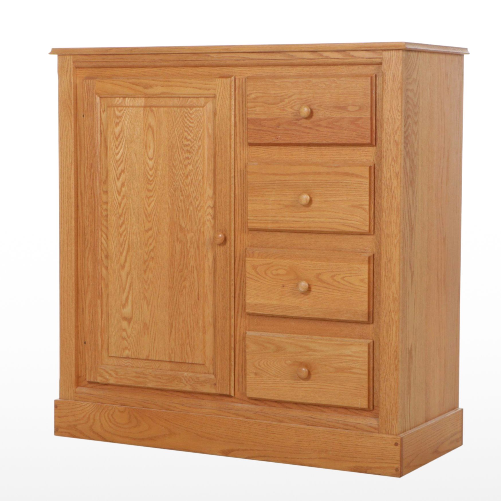 Oak Side-by-Side Cabinet, Late 20th Century