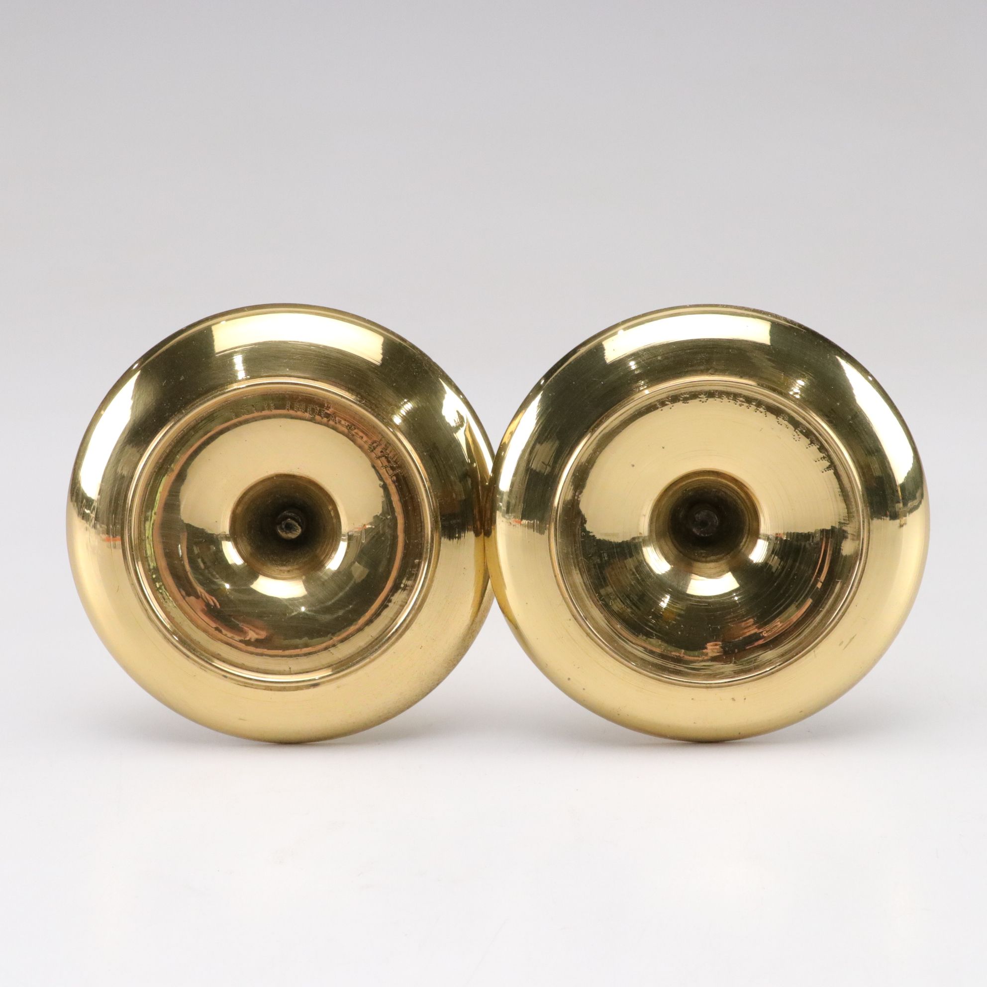 Brass Fire Starter Pot with Pillar Candlesticks