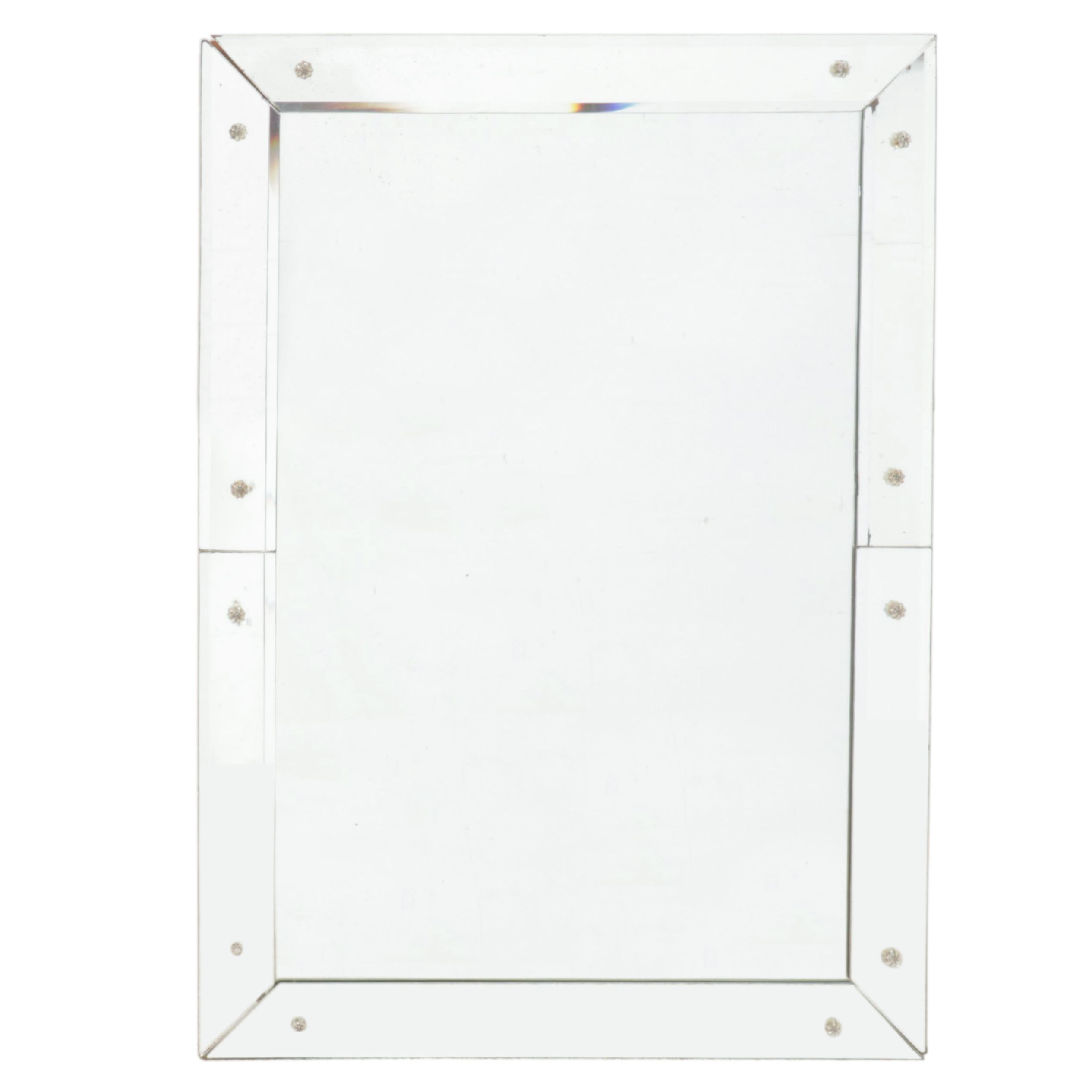 Hollywood Regency Style Beveled Edge Wall Mirror, Mid to Late 20th Century