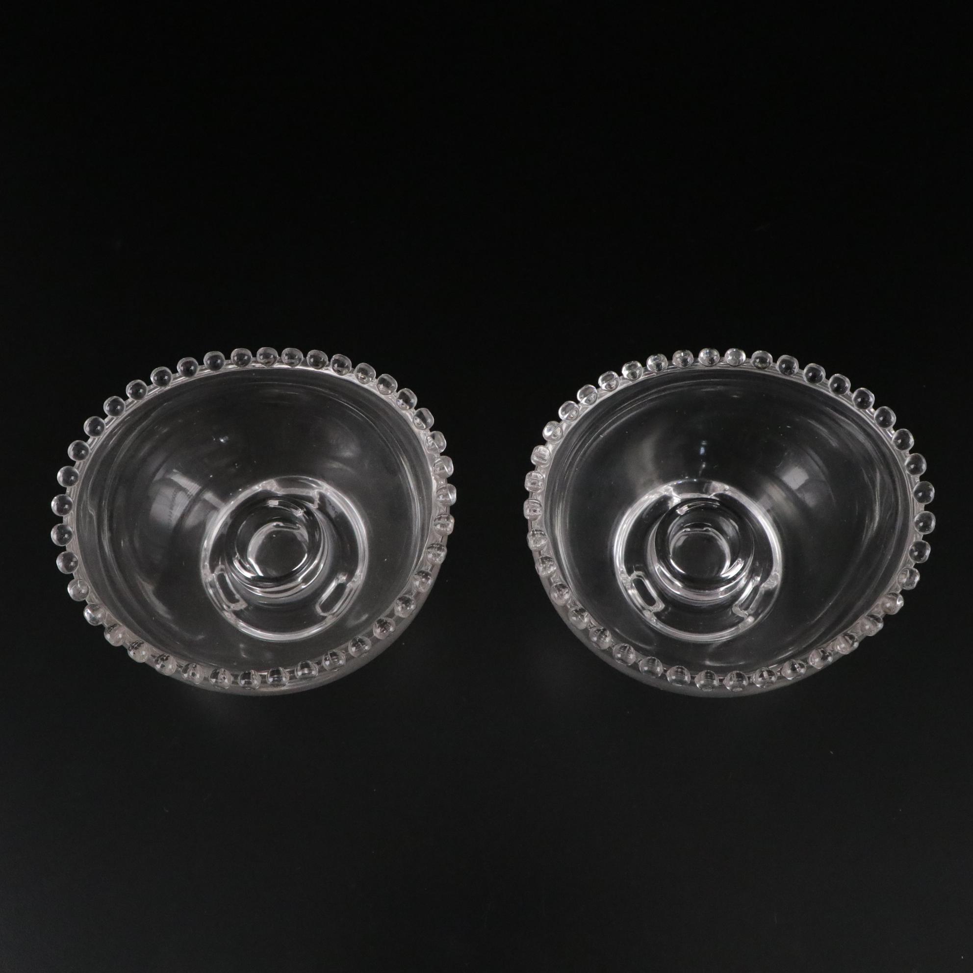 Imperial Glass "Candlewick Clear" Candleholders, Pitcher and More Glassware