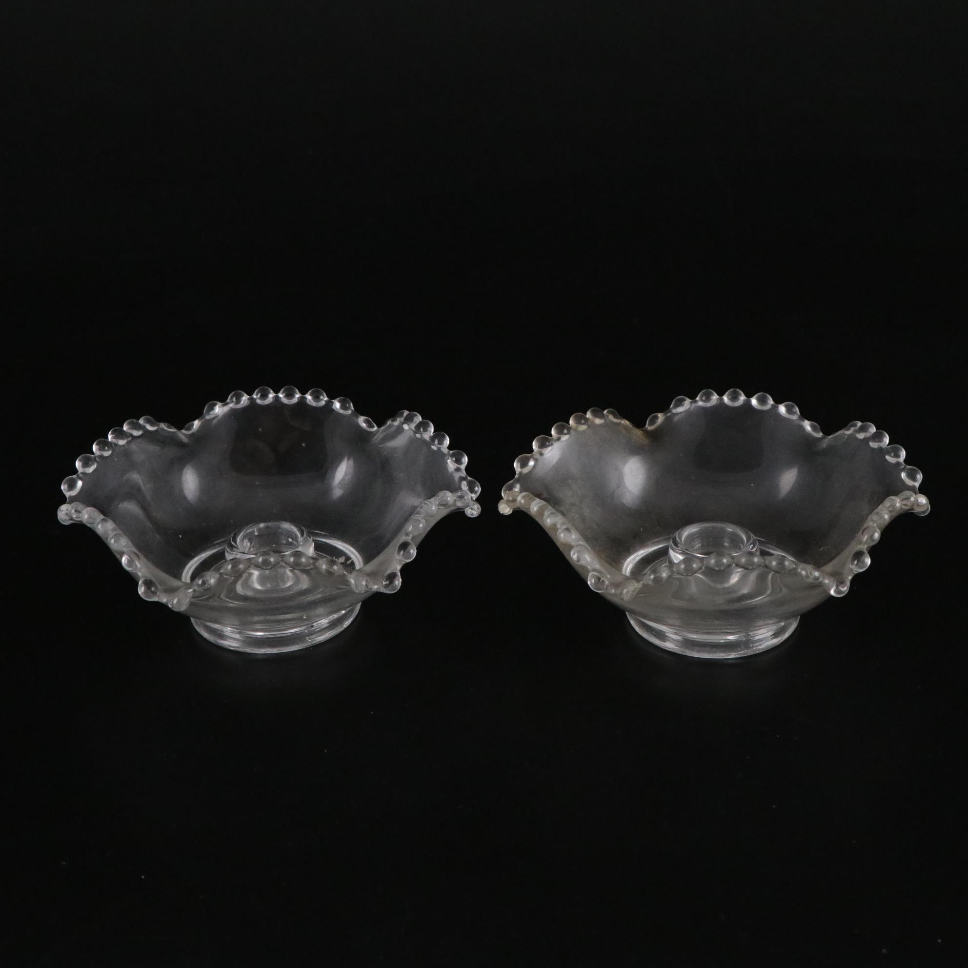 Imperial Glass "Candlewick Clear" Candleholders, Pitcher and More Glassware