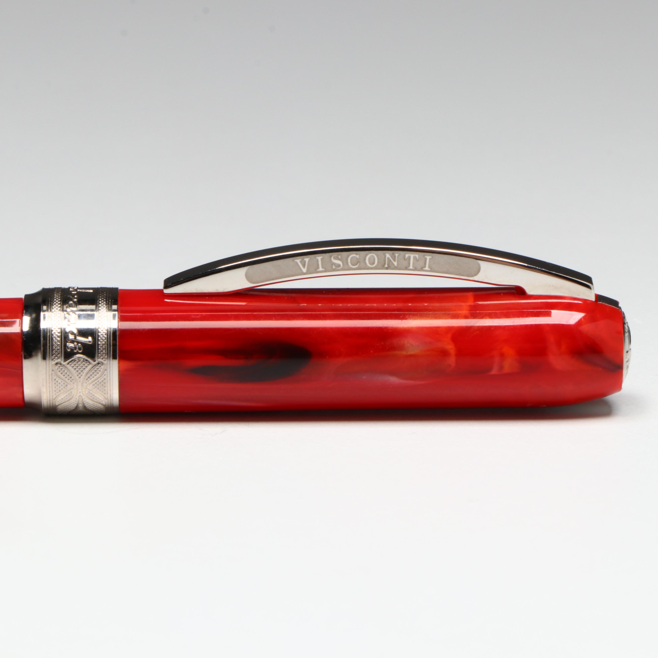 Visconti "Rembrandt" Marbled Red Ballpoint Pen
