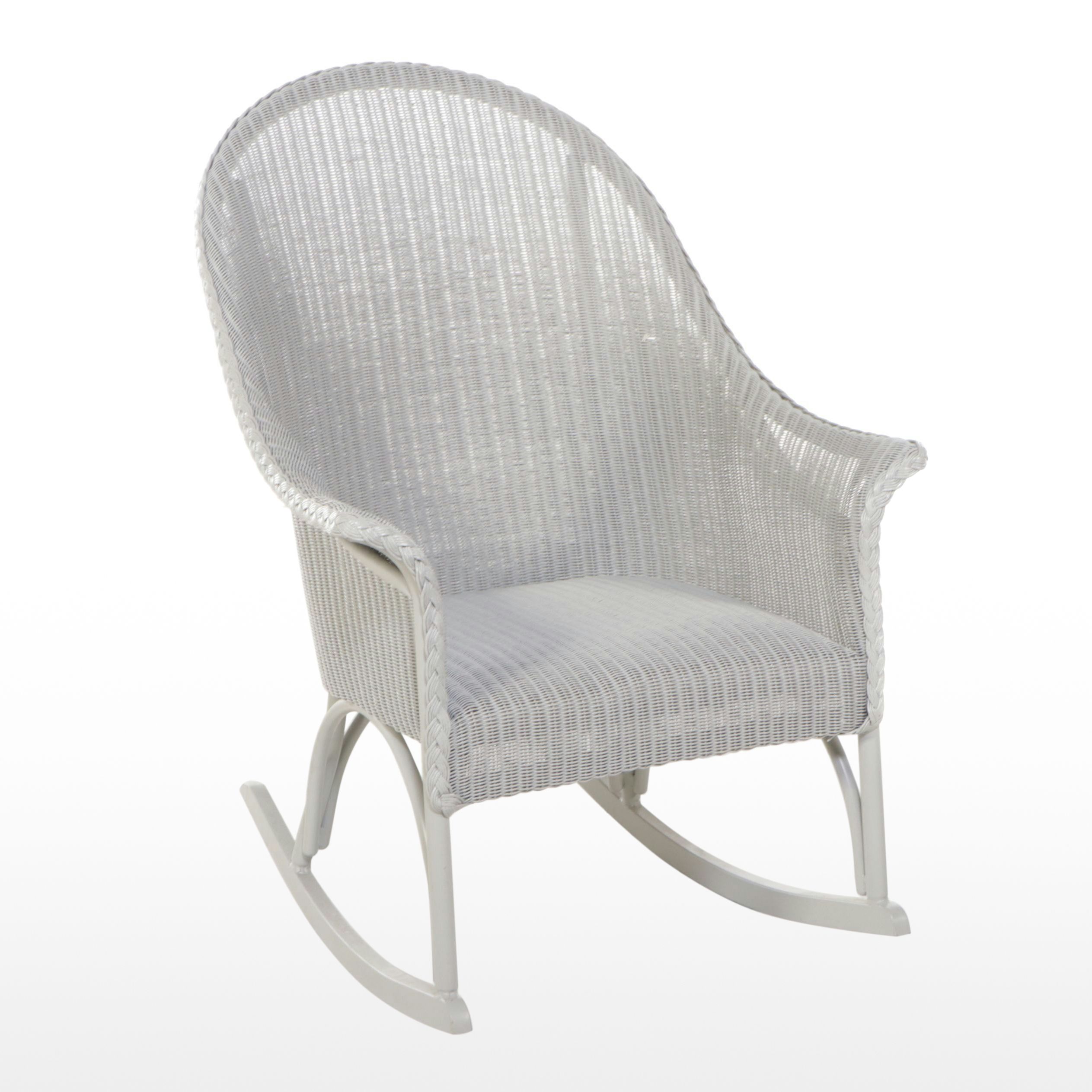 Lloyd Flanders Faux Rattan Wicker Rocking Chair