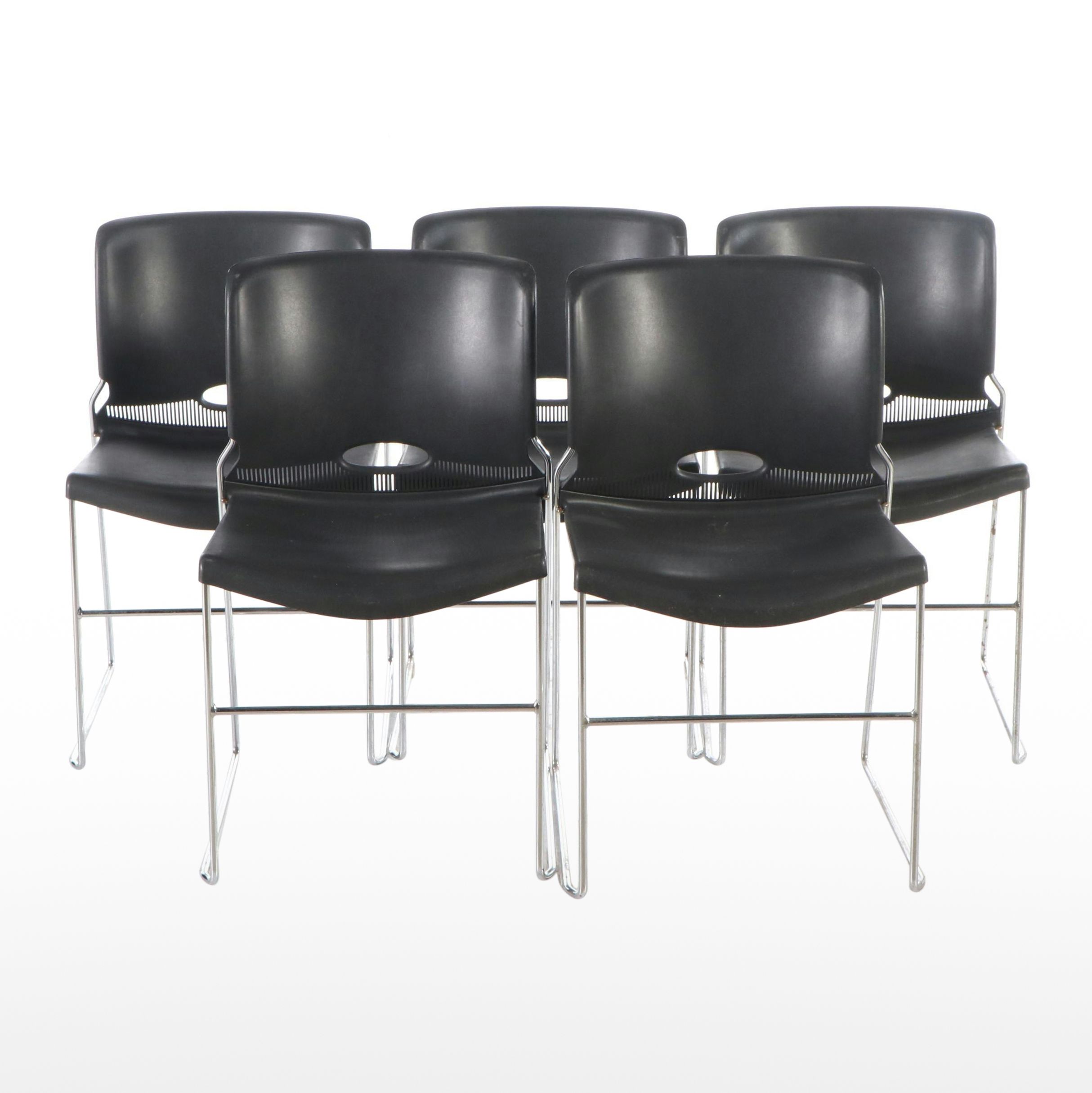 Set of HON Contemporary Acrylic Stacking Chairs