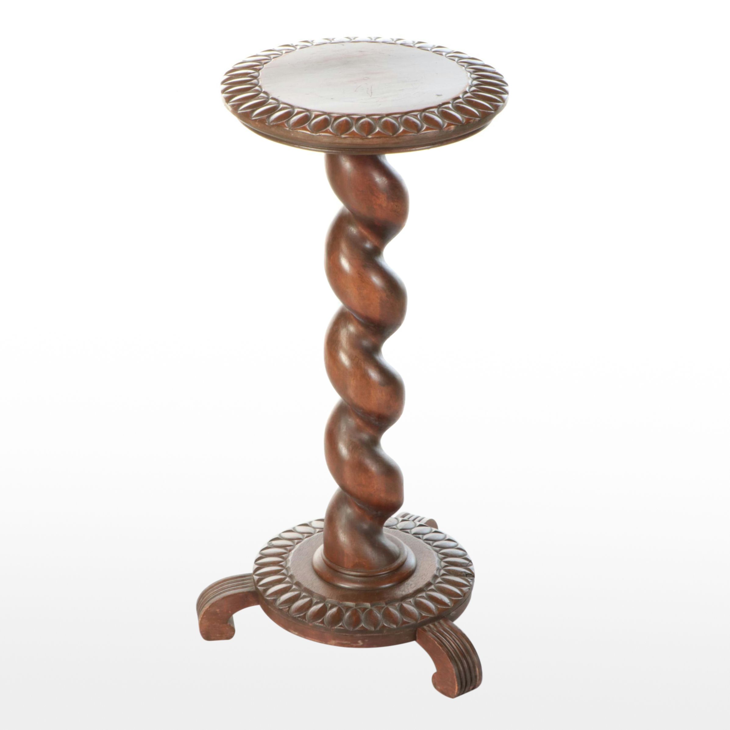 Edwardian Style Barley Twist Pedestal, Early 20th Century