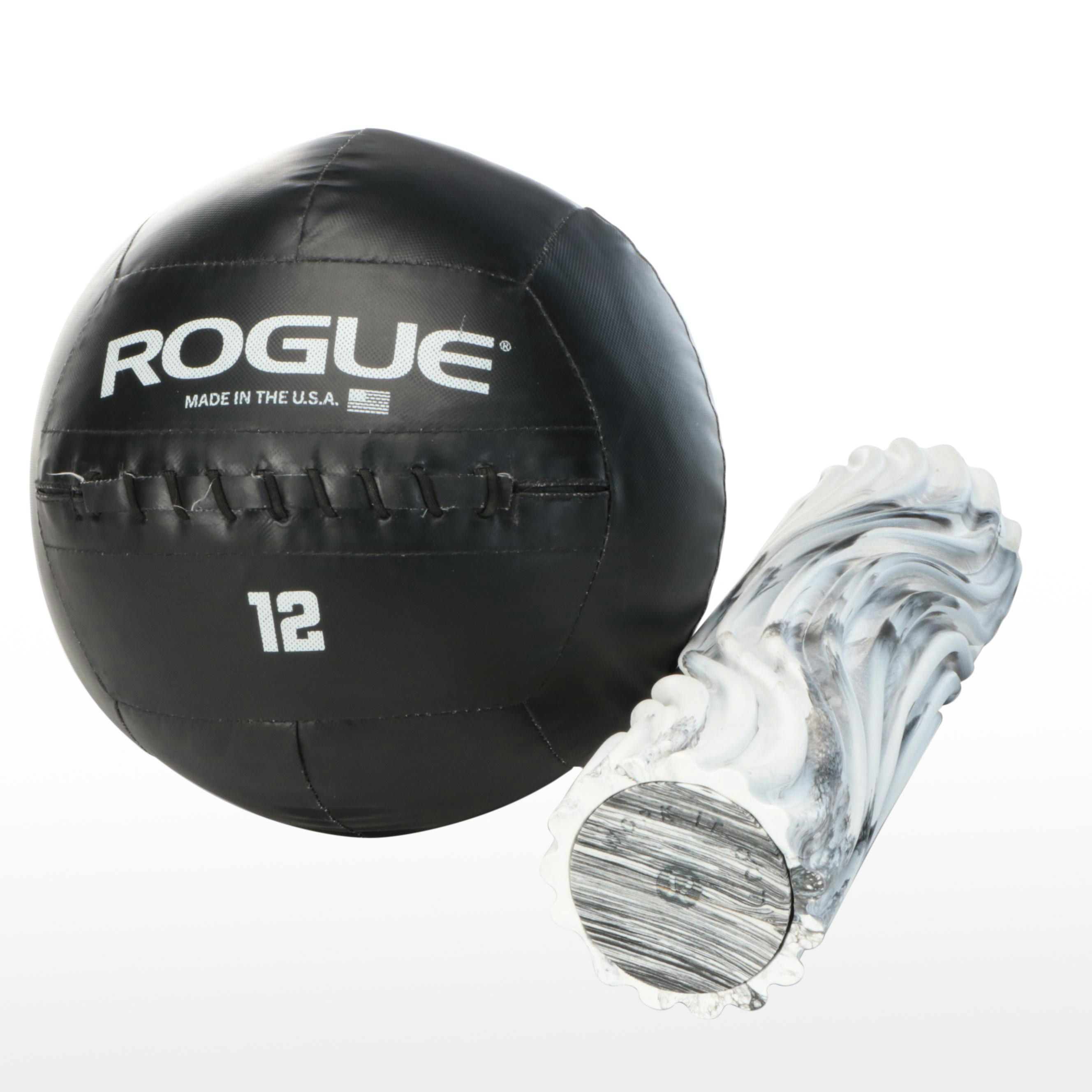 Rogue 12 Pound Medicine Ball with Lululemon Foam Roller