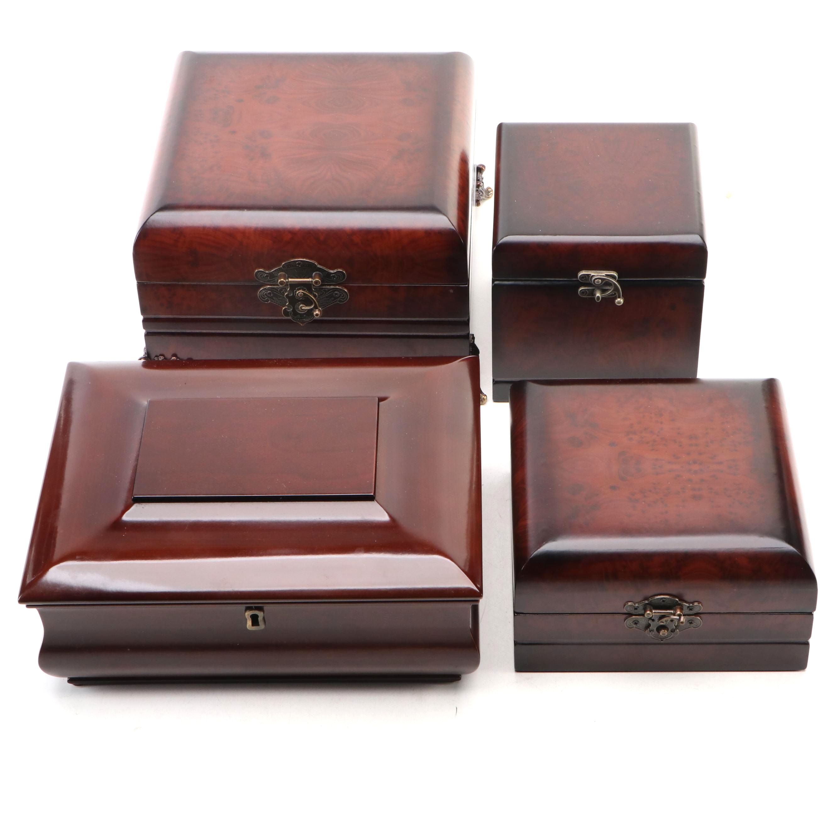 Bombay Company and Other Gloss Wood Storage Boxes