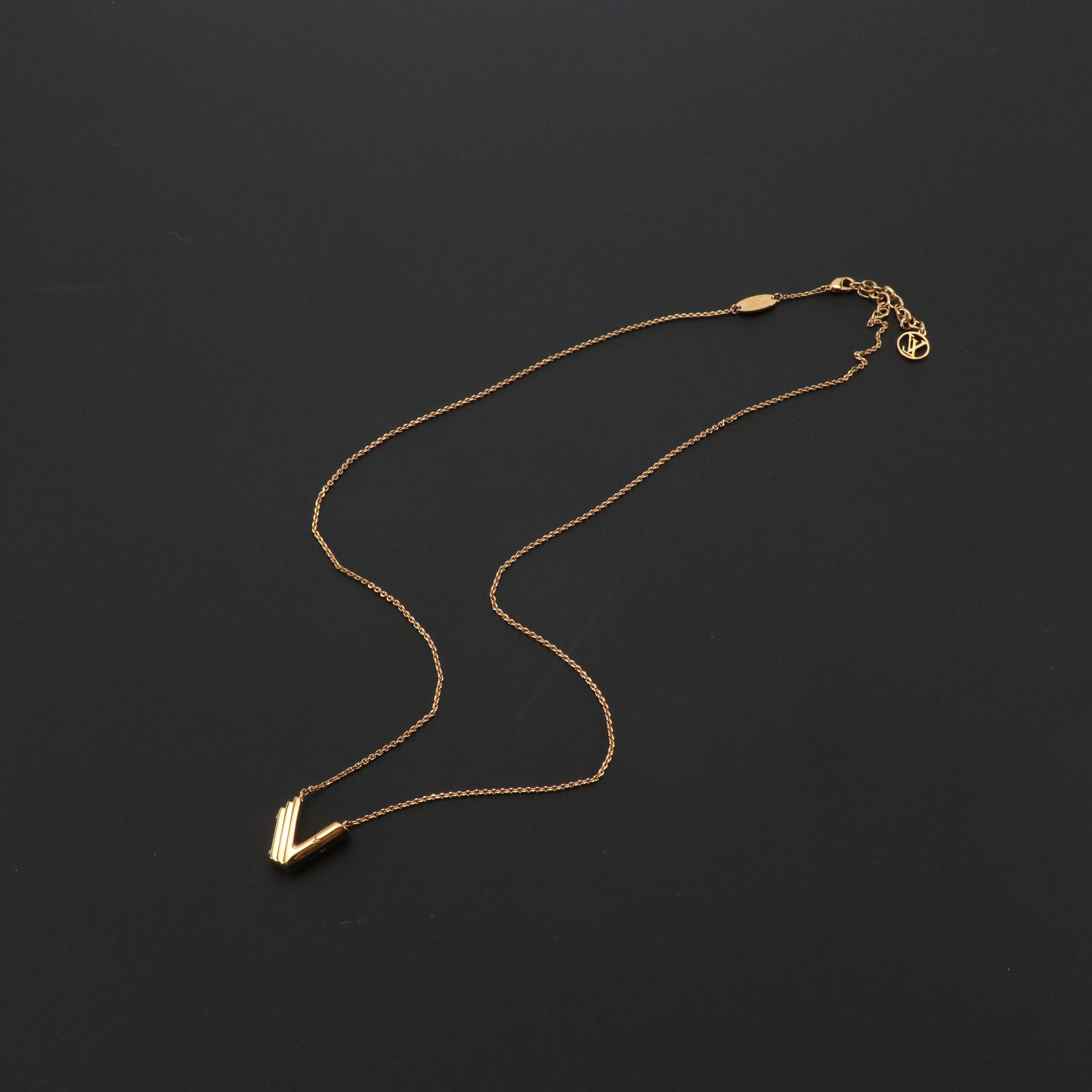 Louis Vuitton LV & Me "V" Charm Pendant Necklace