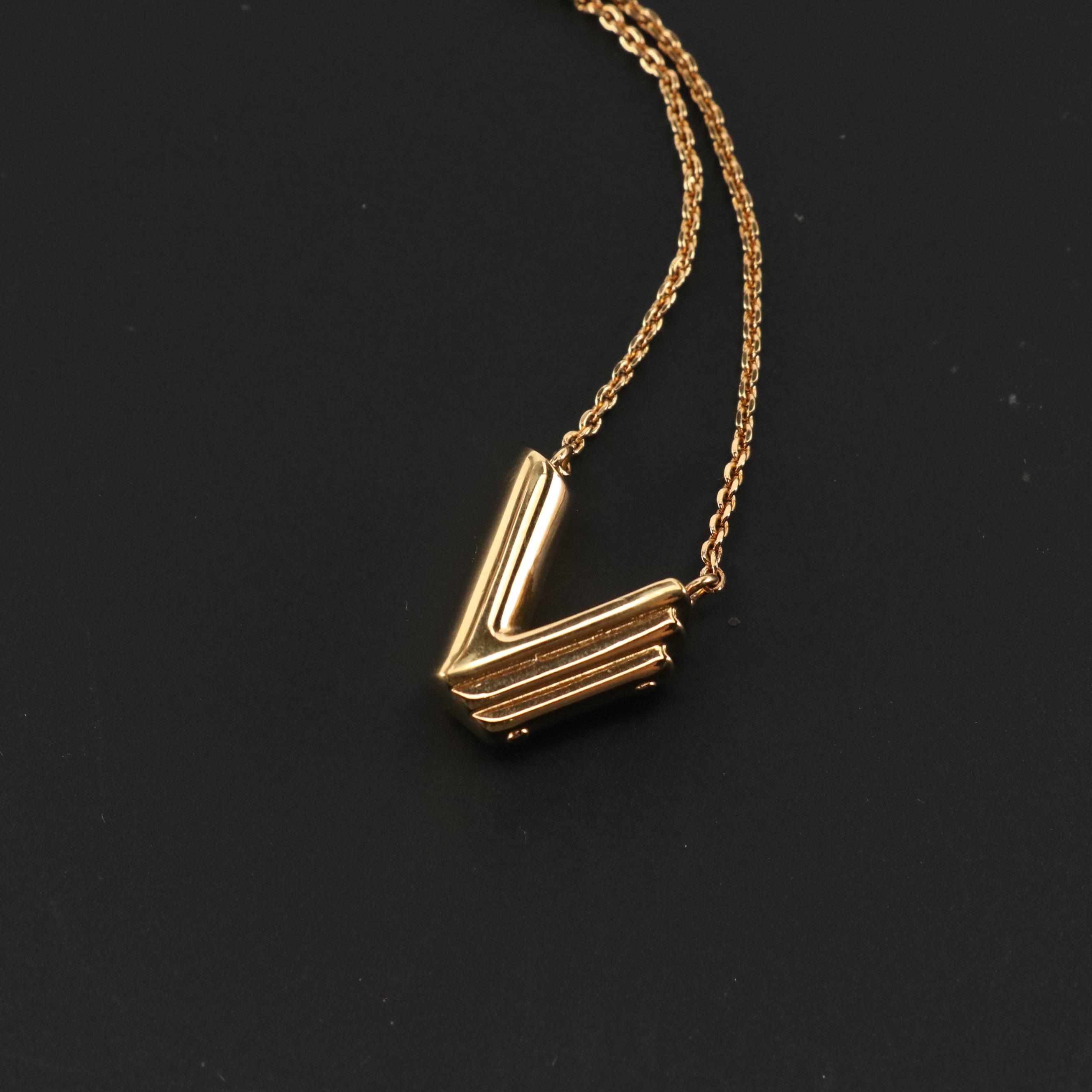 Louis Vuitton LV & Me "V" Charm Pendant Necklace