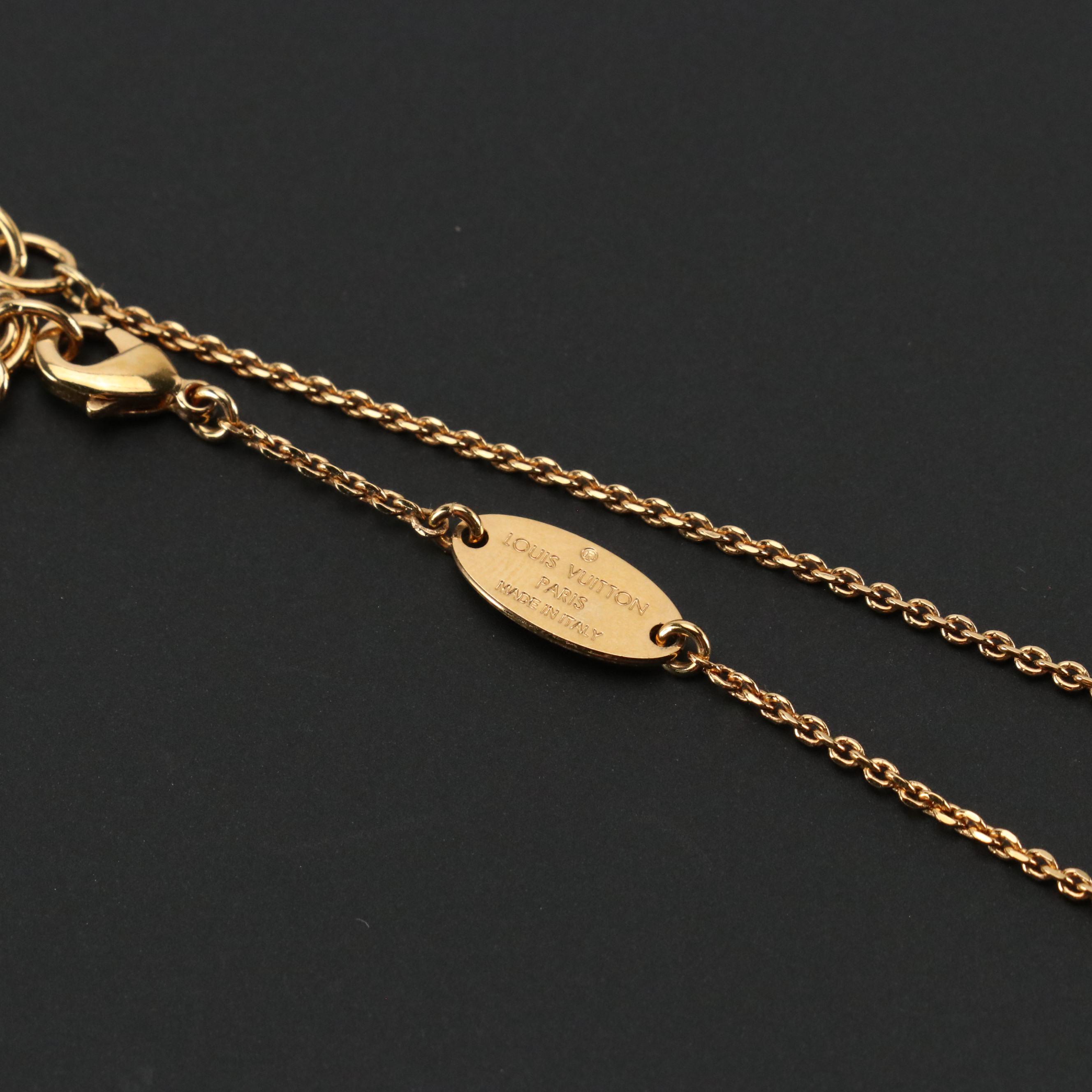 Louis Vuitton LV & Me "V" Charm Pendant Necklace